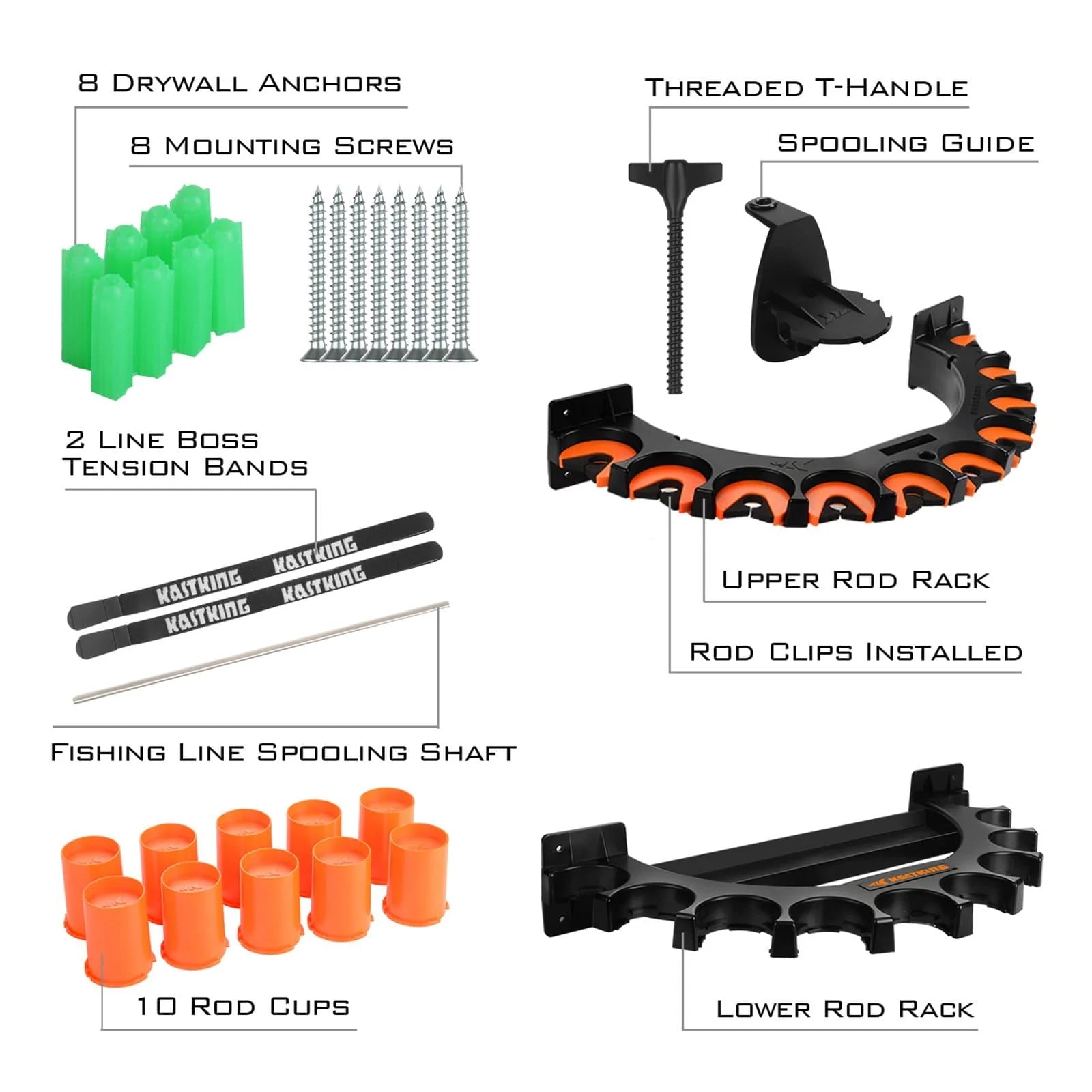 KastKing V10LS Spooling Station and Rod Rack