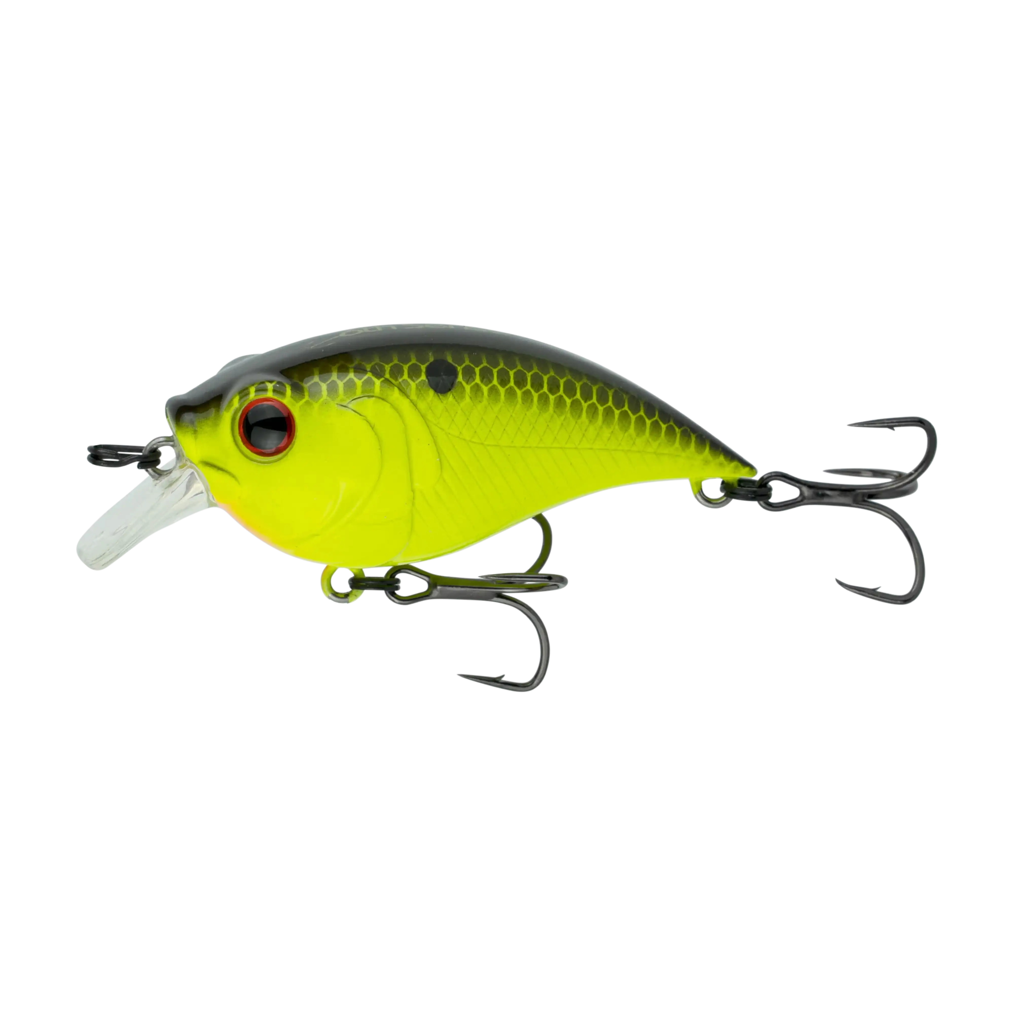 6th Sense Curve Finesse Squarebill Chartreuse Black Back