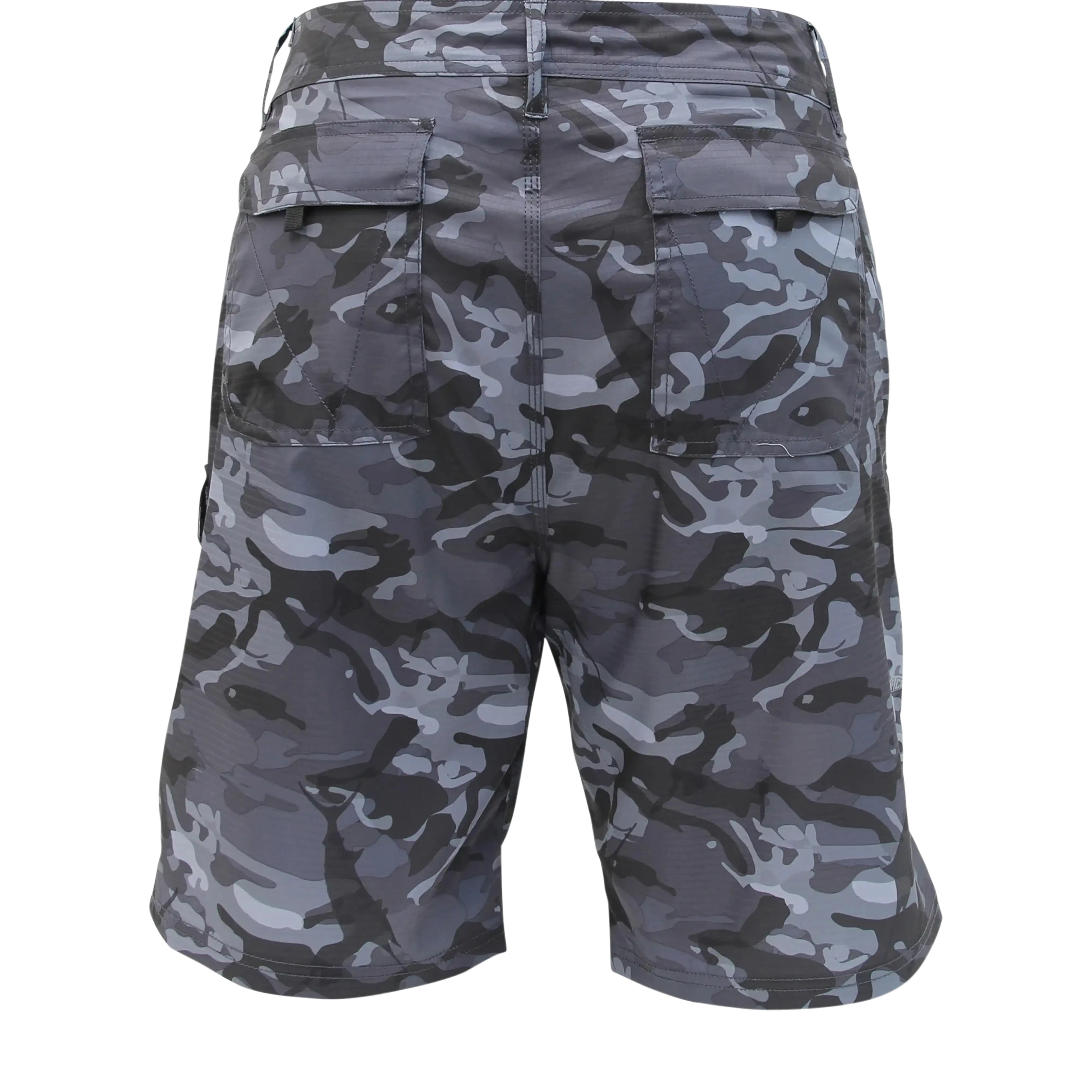 AFTCO Men’s Tactical Fishing Shorts – Camo Ripstop with 6 Pockets