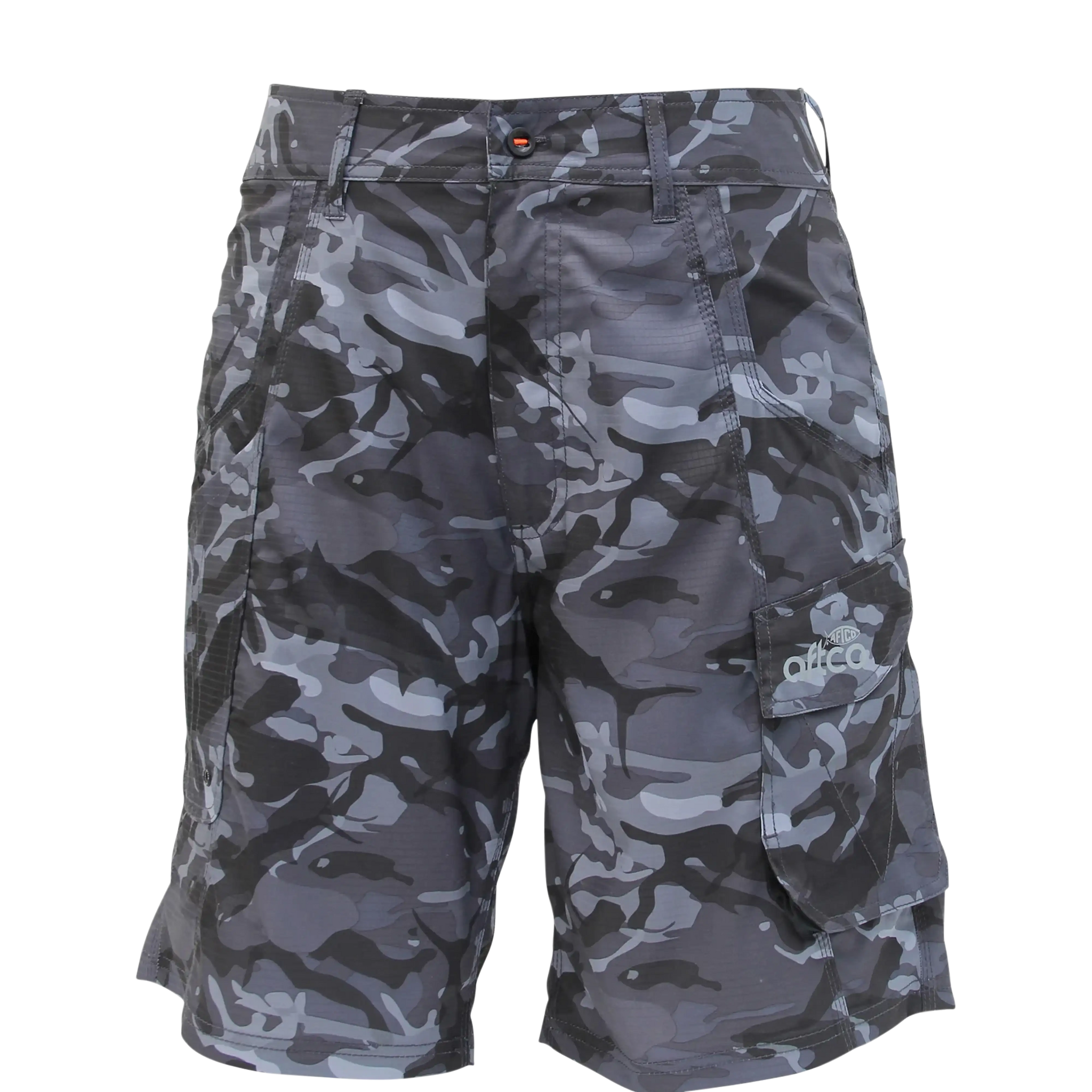 AFTCO Men's Tactical Fishing Shorts – Camo Ripstop with 6 Pockets