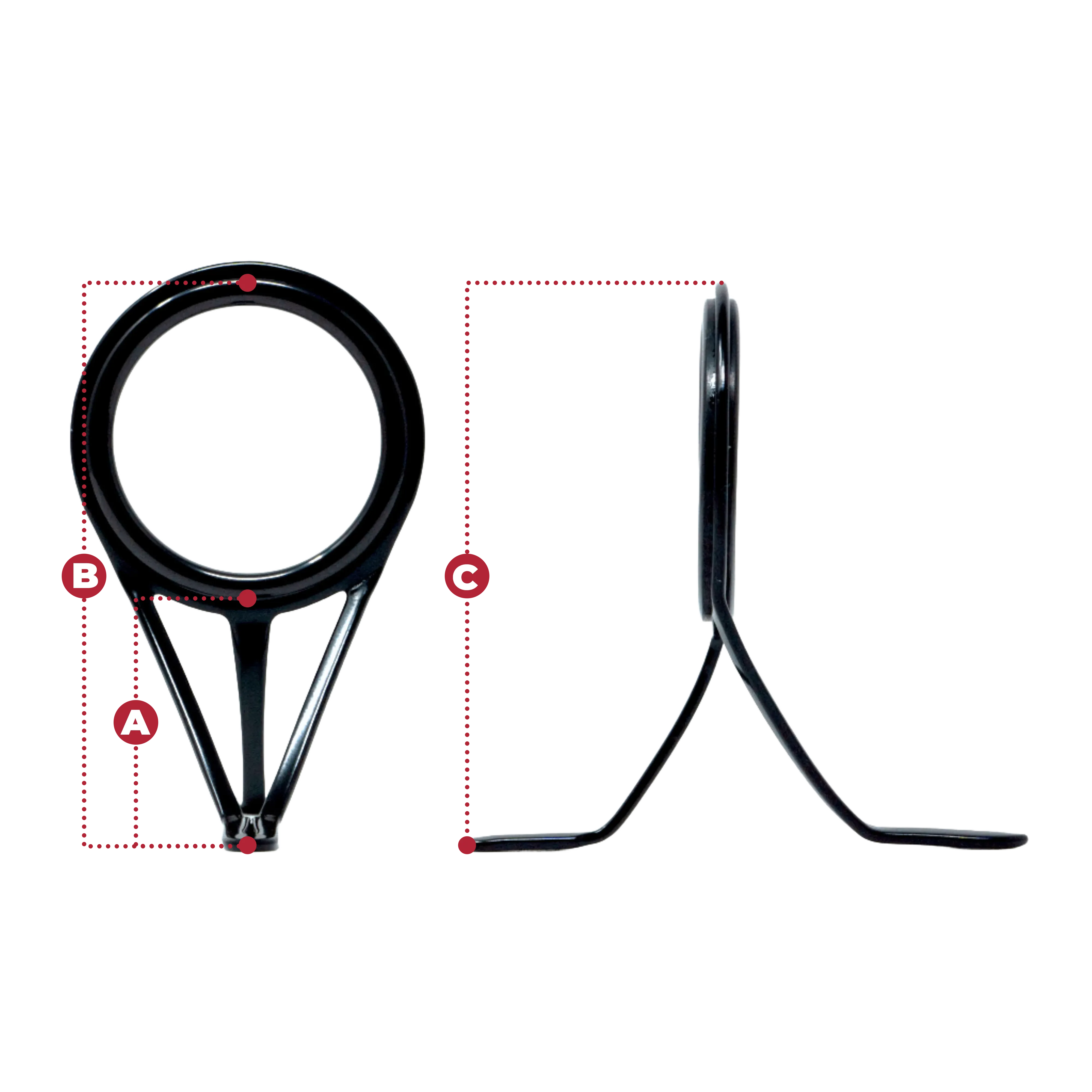 American Tackle Salvo High Frame Double-Foot Spin/Cast Guides – Duralite Ring