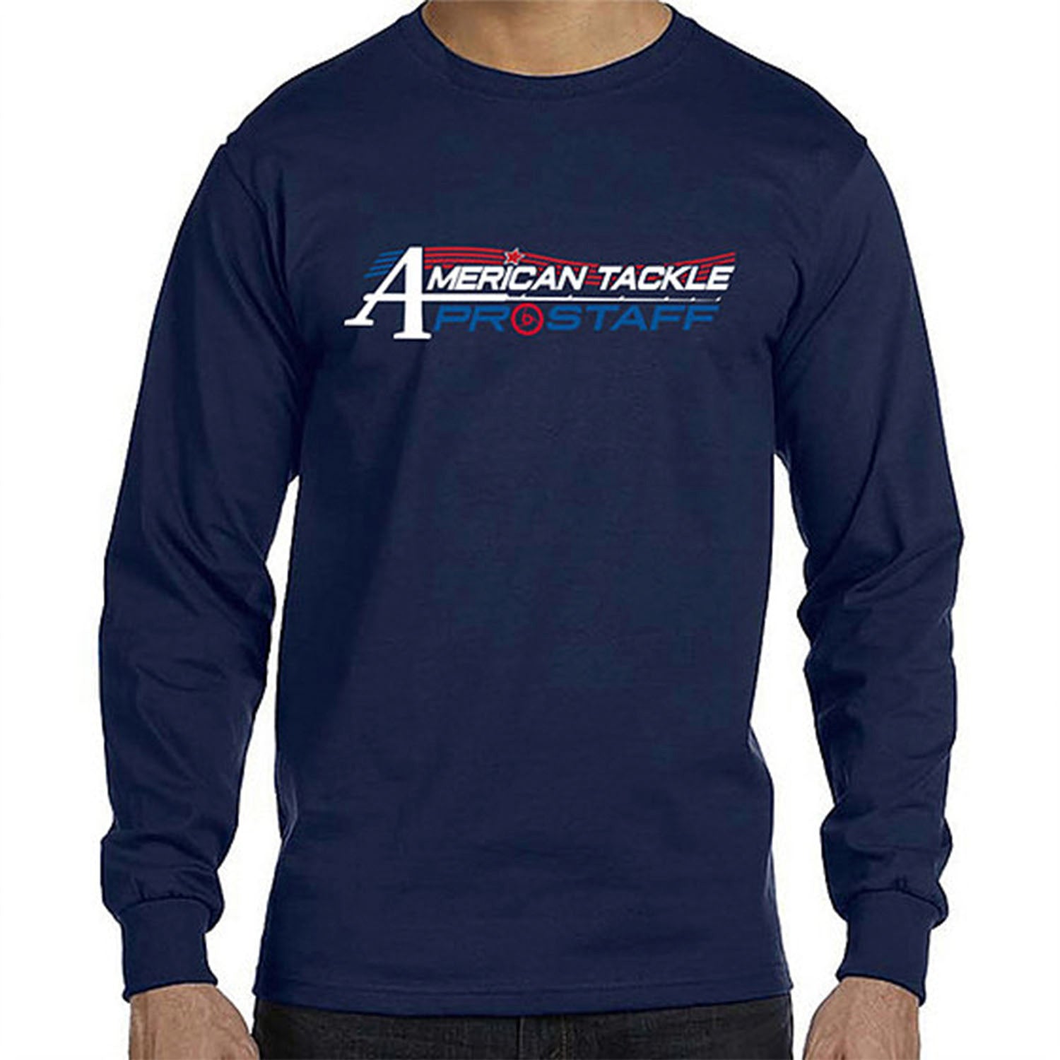 American Tackle ProStaff Long Sleeve Shirt, Navy Blue