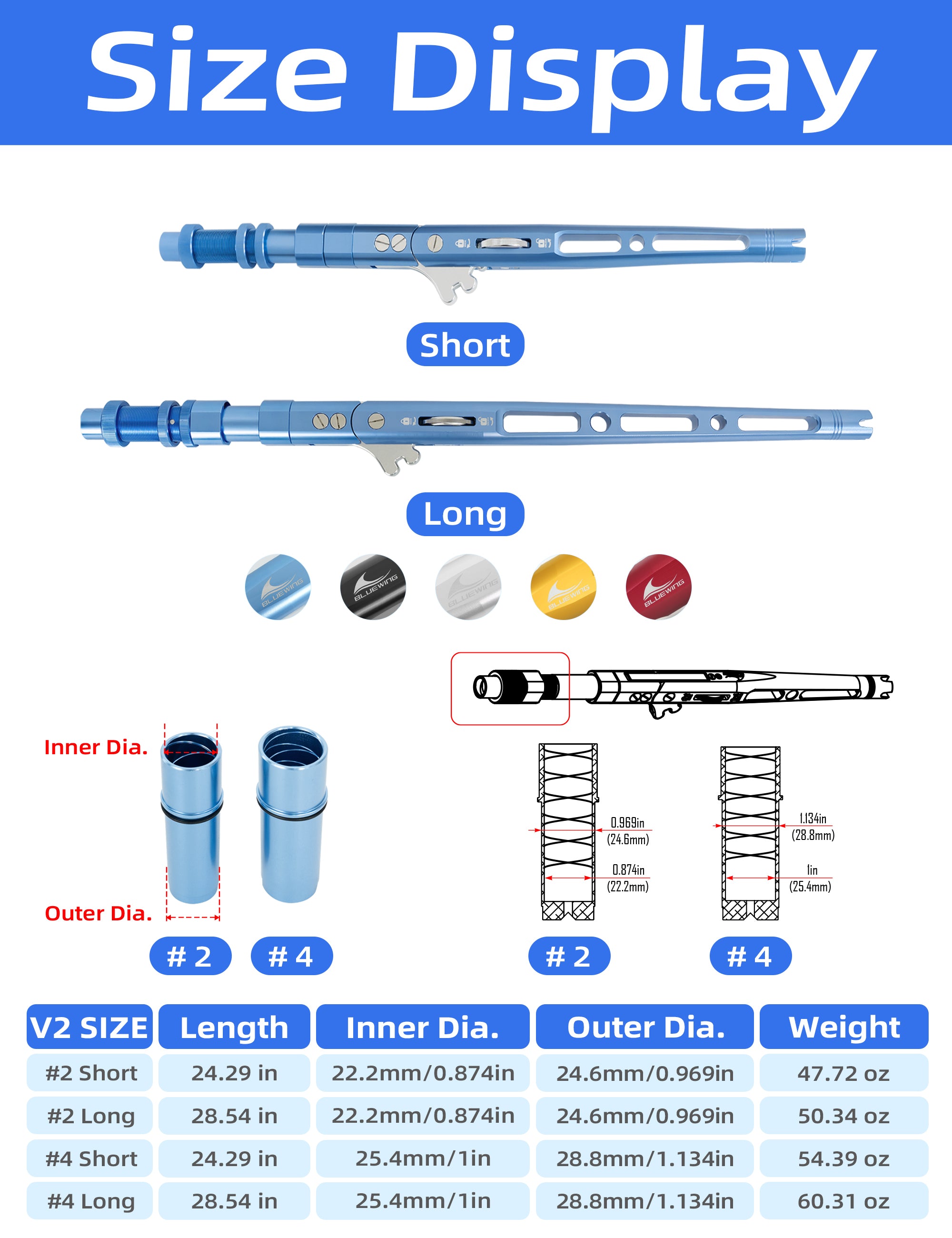 Bluewing Adjustable Bent Rod Butt