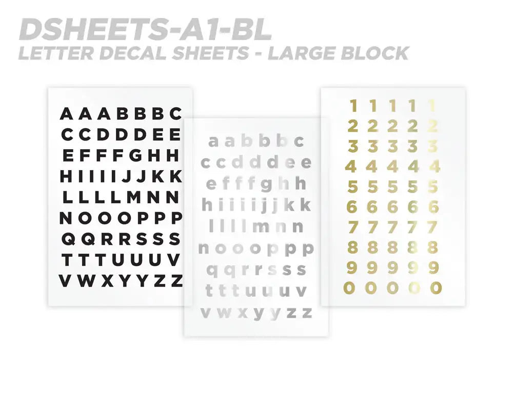 Mud Hole All-in-One Number & Alphabet Rod Decal Kit - Peel & Stick Letters