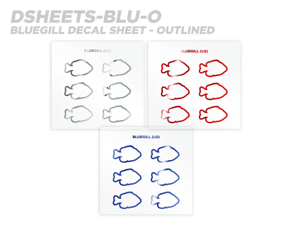 Mud Hole Bluegill Silhouette Rod Decals - Peel & Stick