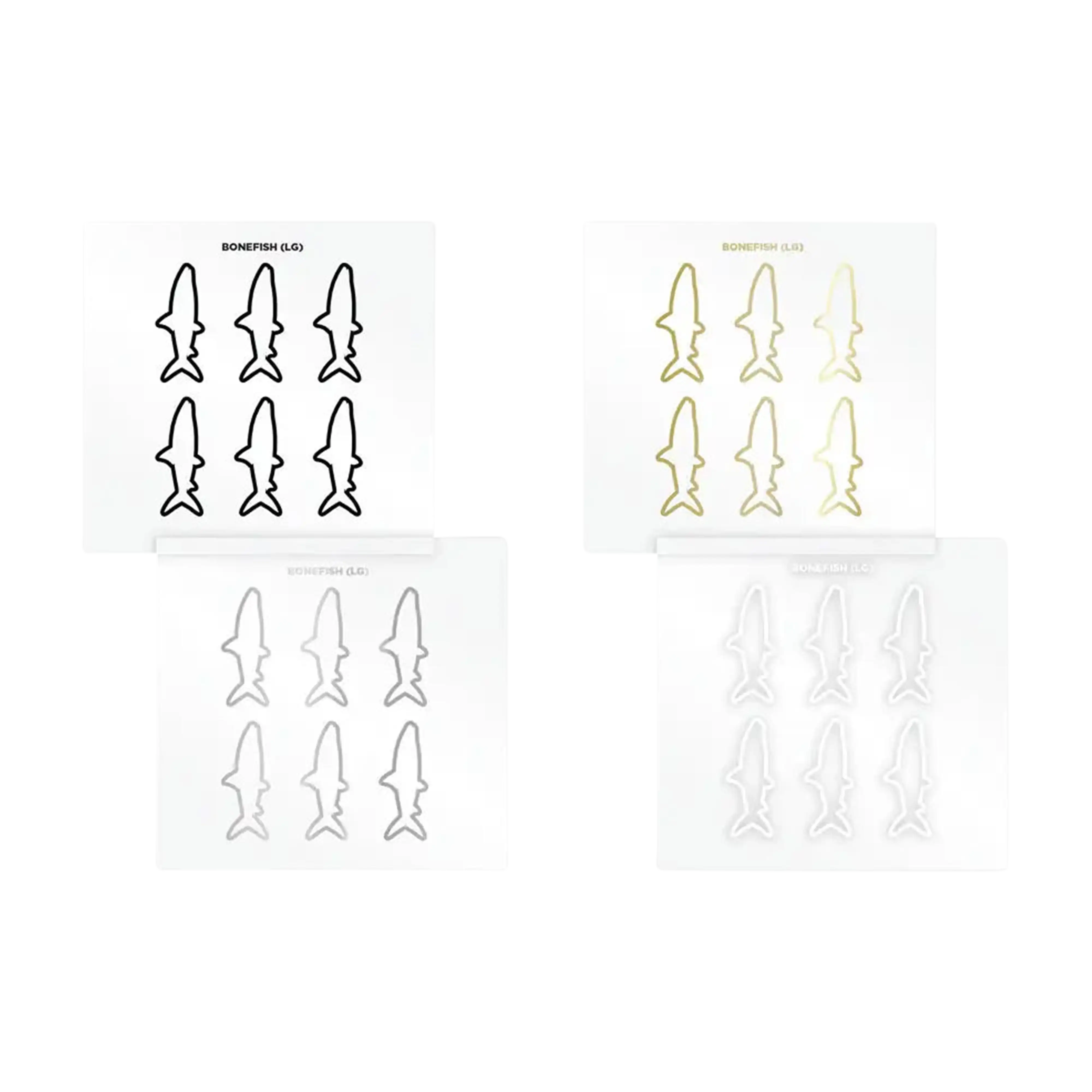 Mud Hole Bonefish Silhouette Rod Decals - Peel & Stick