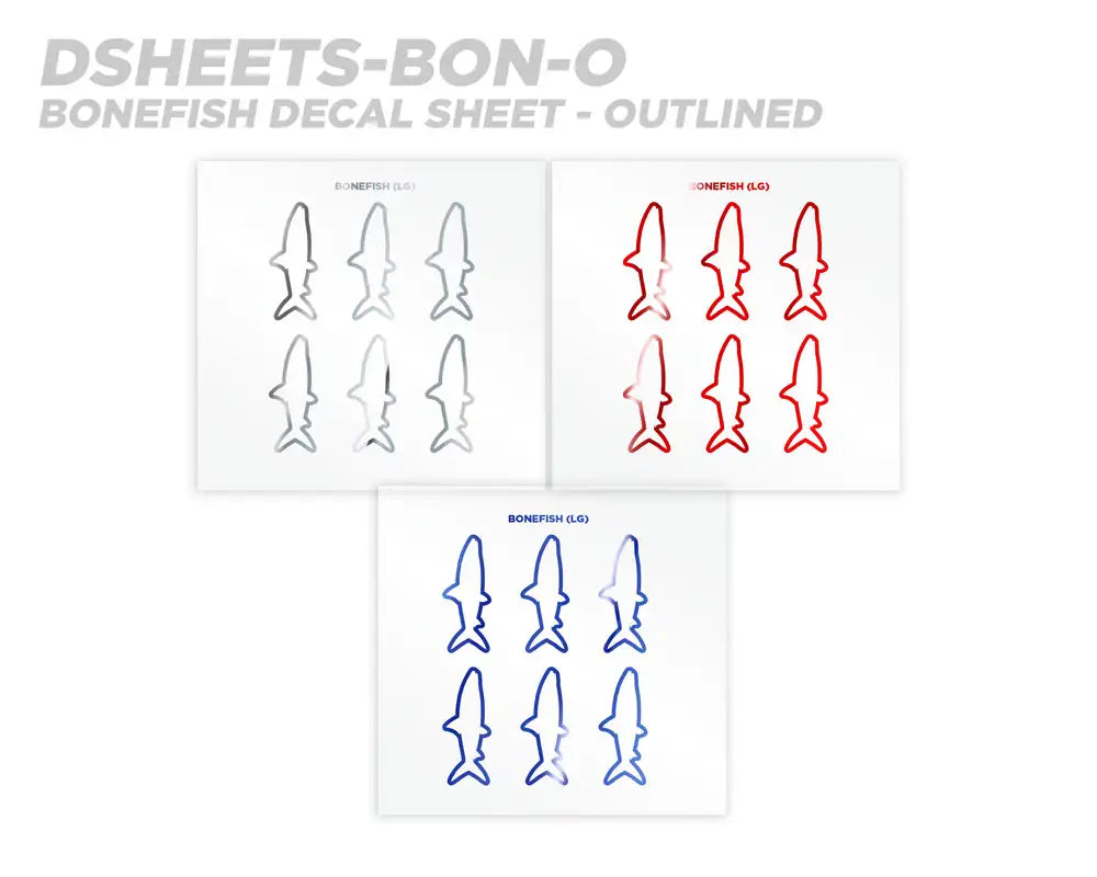 Mud Hole Bonefish Silhouette Rod Decals - Peel & Stick