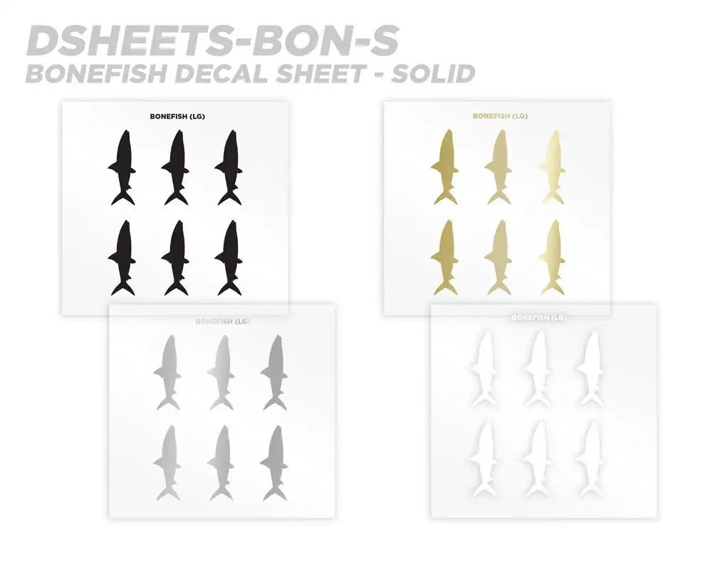 Mud Hole Bonefish Silhouette Rod Decals - Peel & Stick
