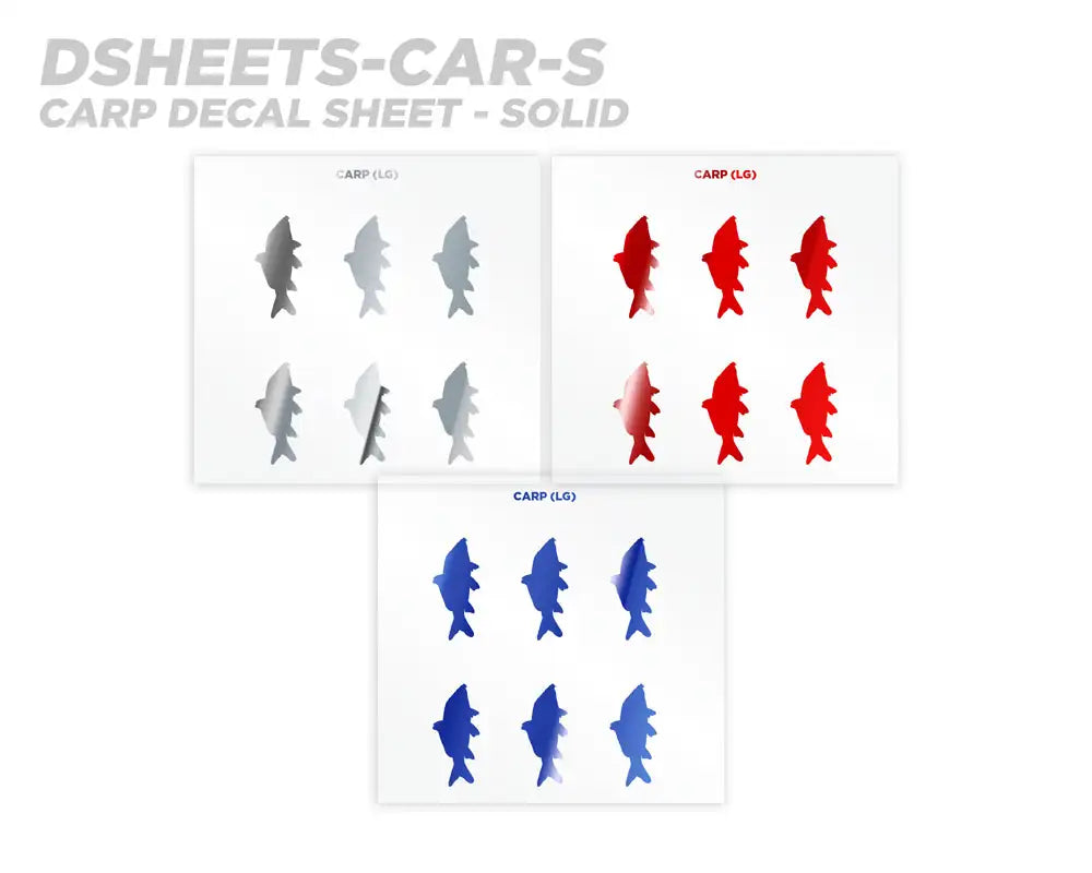 Mud Hole Carp Silhouette Rod Decals - Peel & Stick