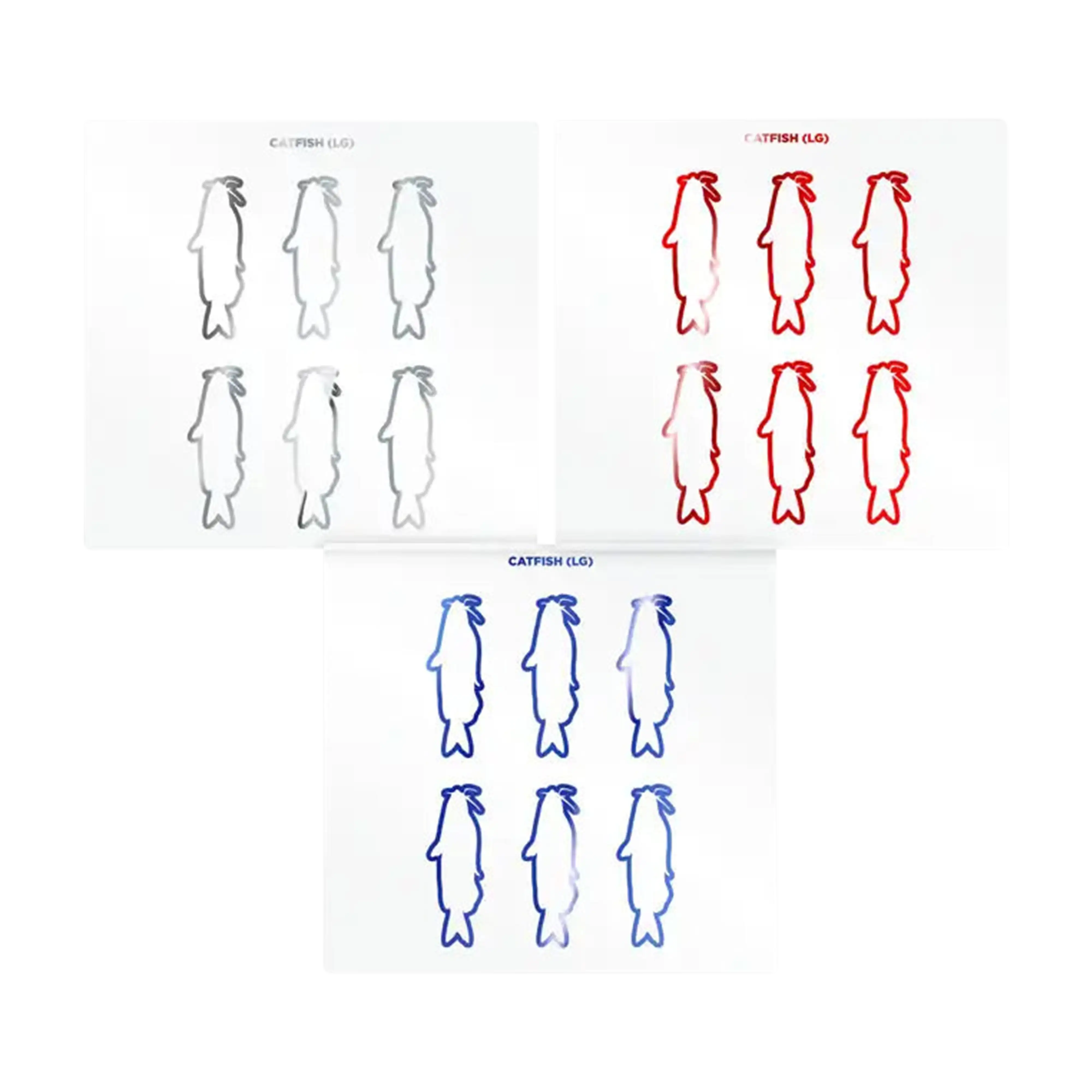 Mud Hole Catfish Silhouette Rod Decals - Peel & Stick