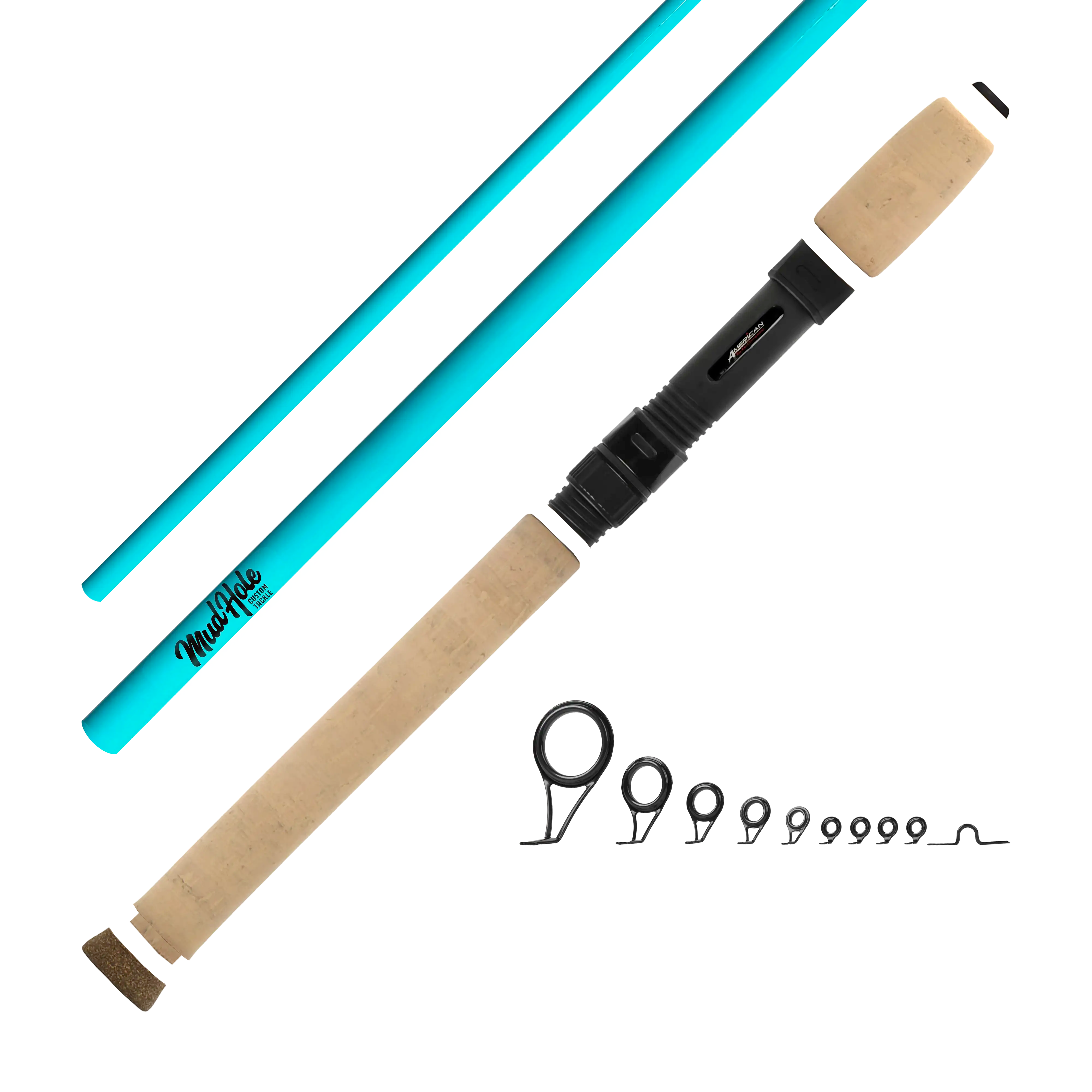 Mud Hole 6'6" Light 2-Piece Color Spinning Rod Kits