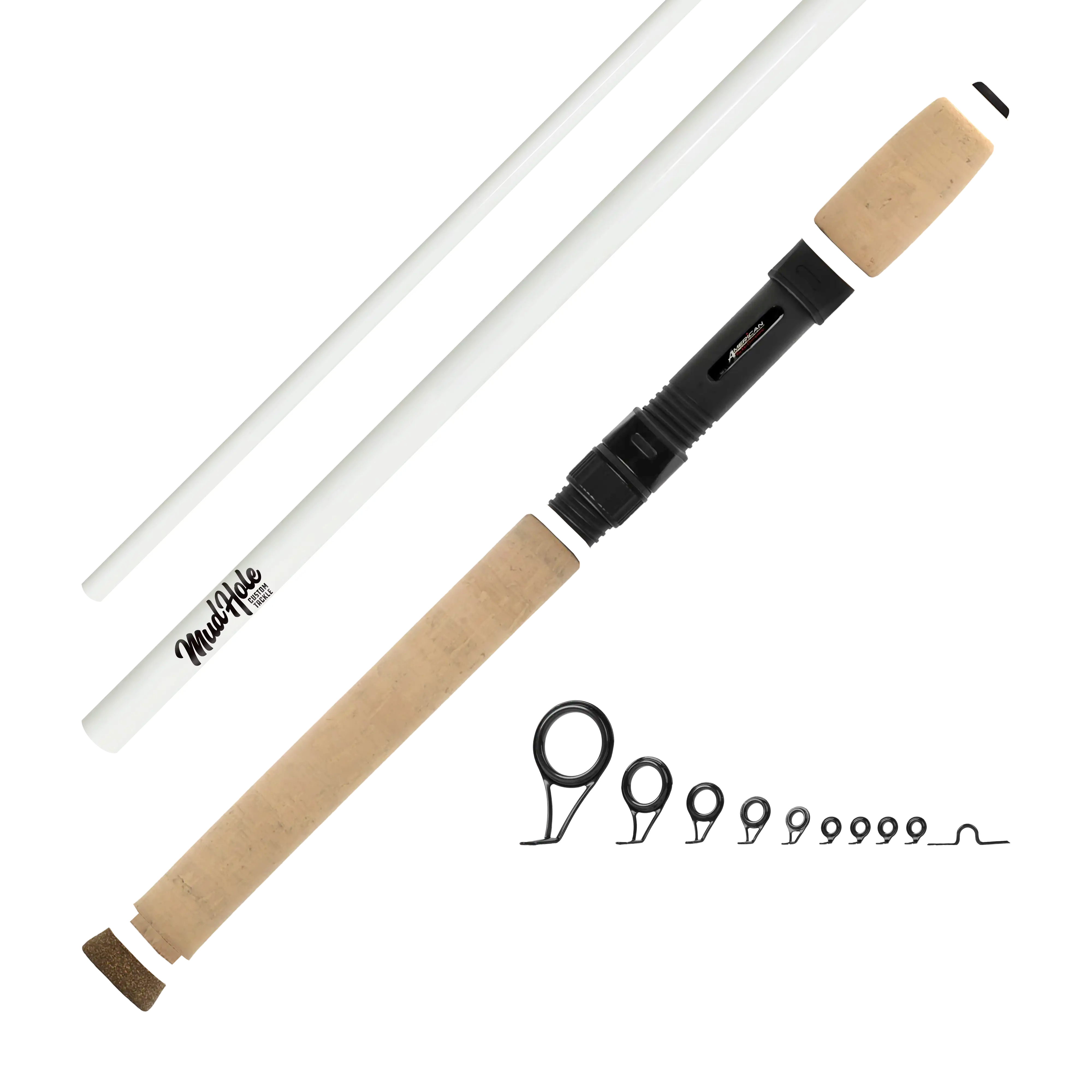 Mud Hole 6'6" Light 2-Piece Color Spinning Rod Kits