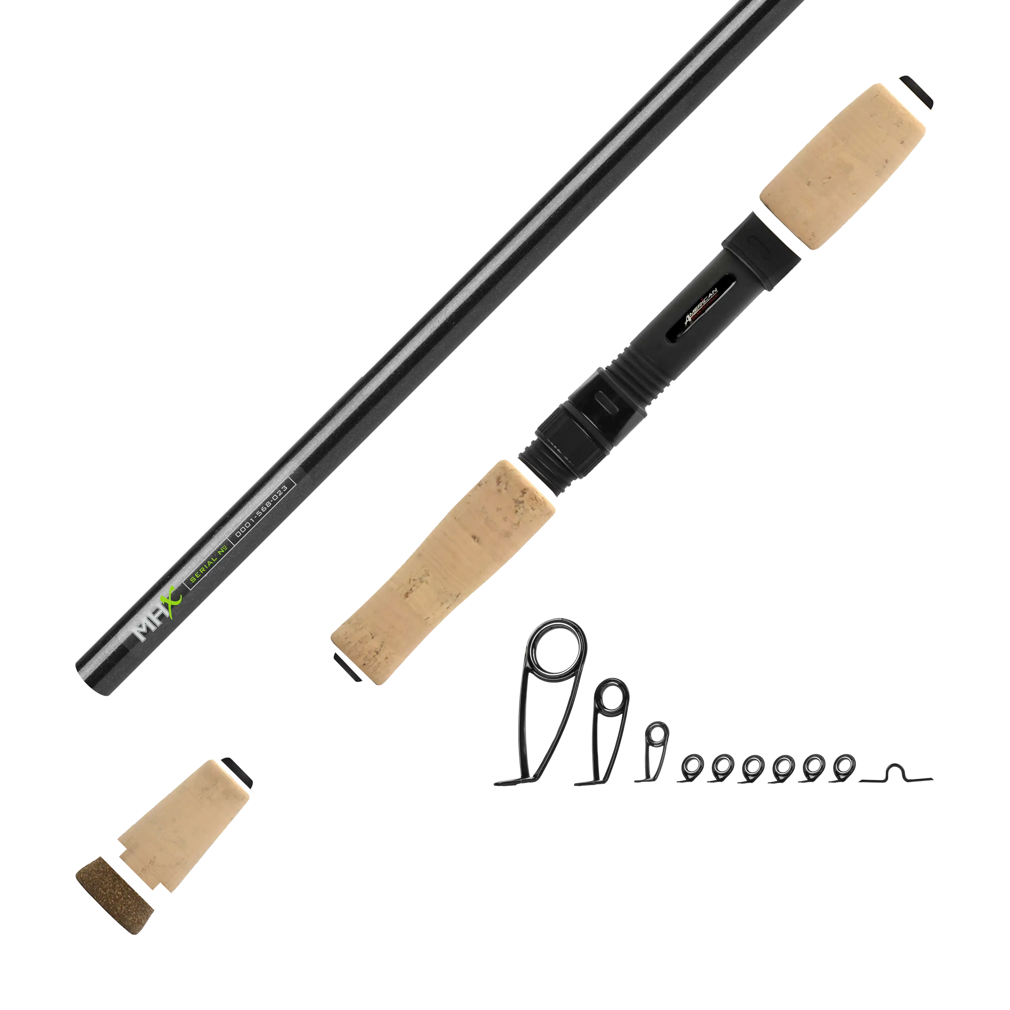 6'6" Med-Light MHX Spinning Rod Kit