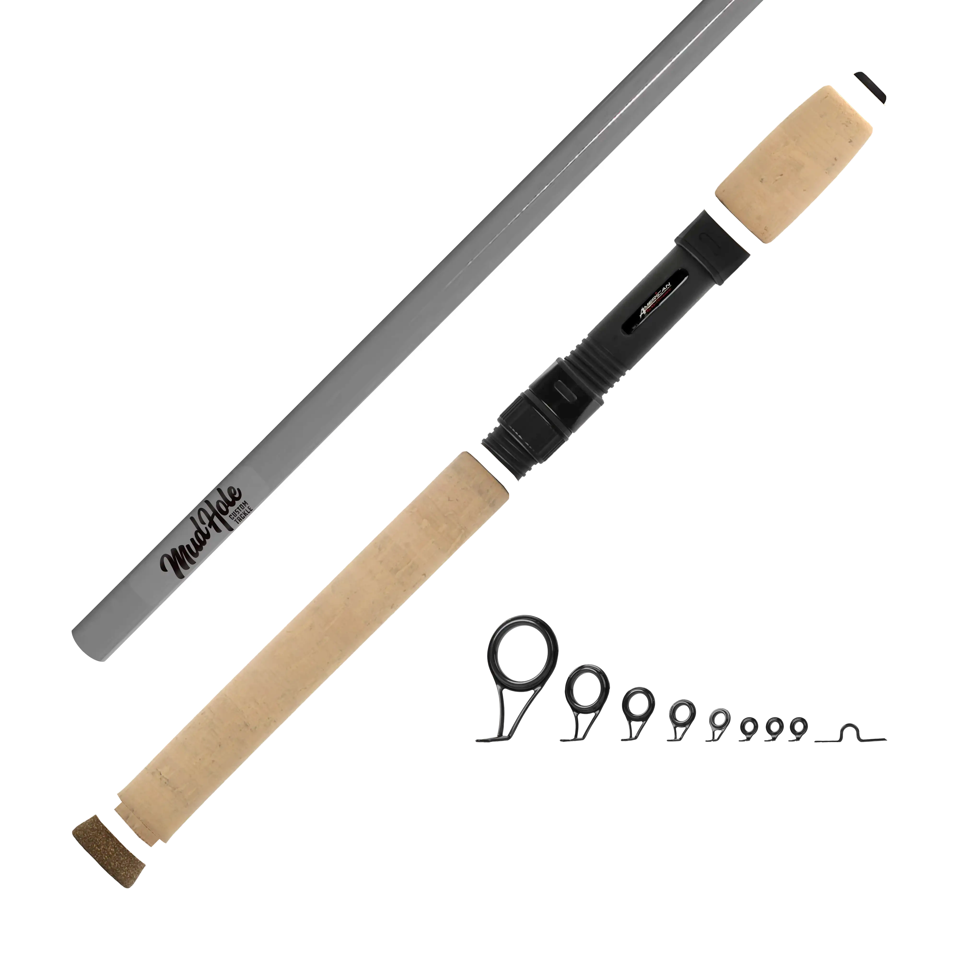 Mud Hole 6'0" Ultralight 2-Piece Color Spinning Rod Kits