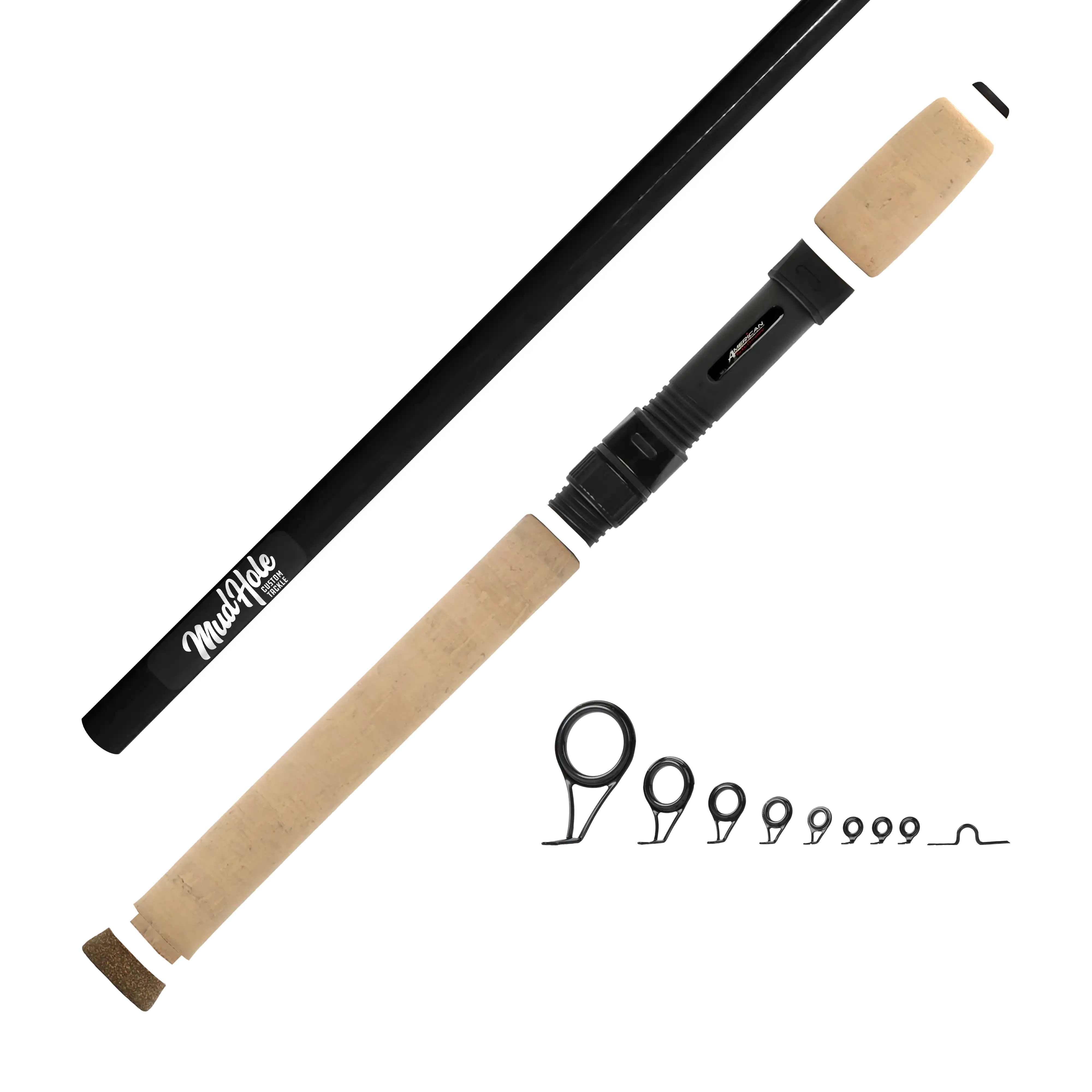 Mud Hole 6'0" Ultralight 2-Piece Color Spinning Rod Kits