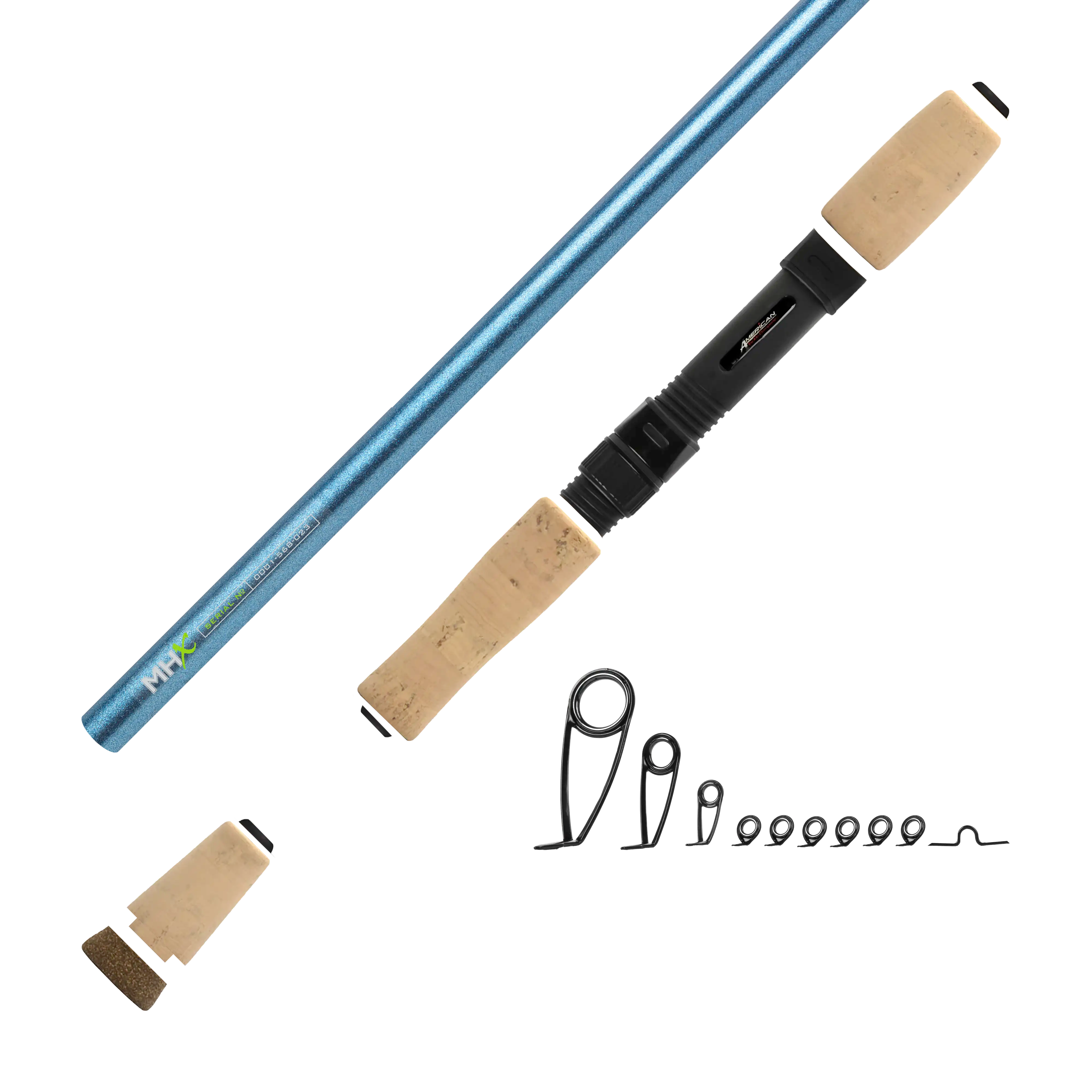 6'6" Med-Light MHX Spinning Rod Kit