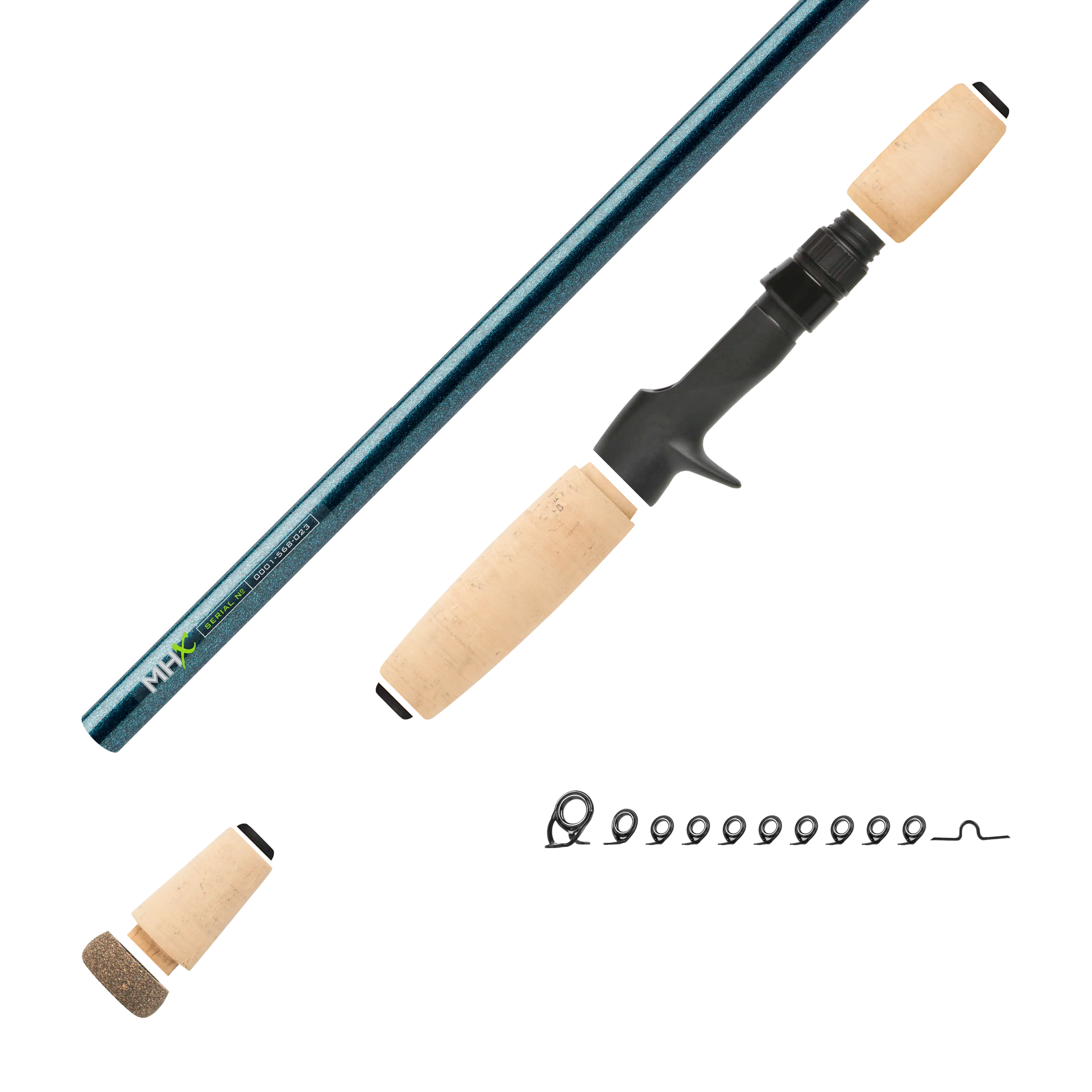 7'3" Heavy Casting MHX Mag Bass Rod Kit