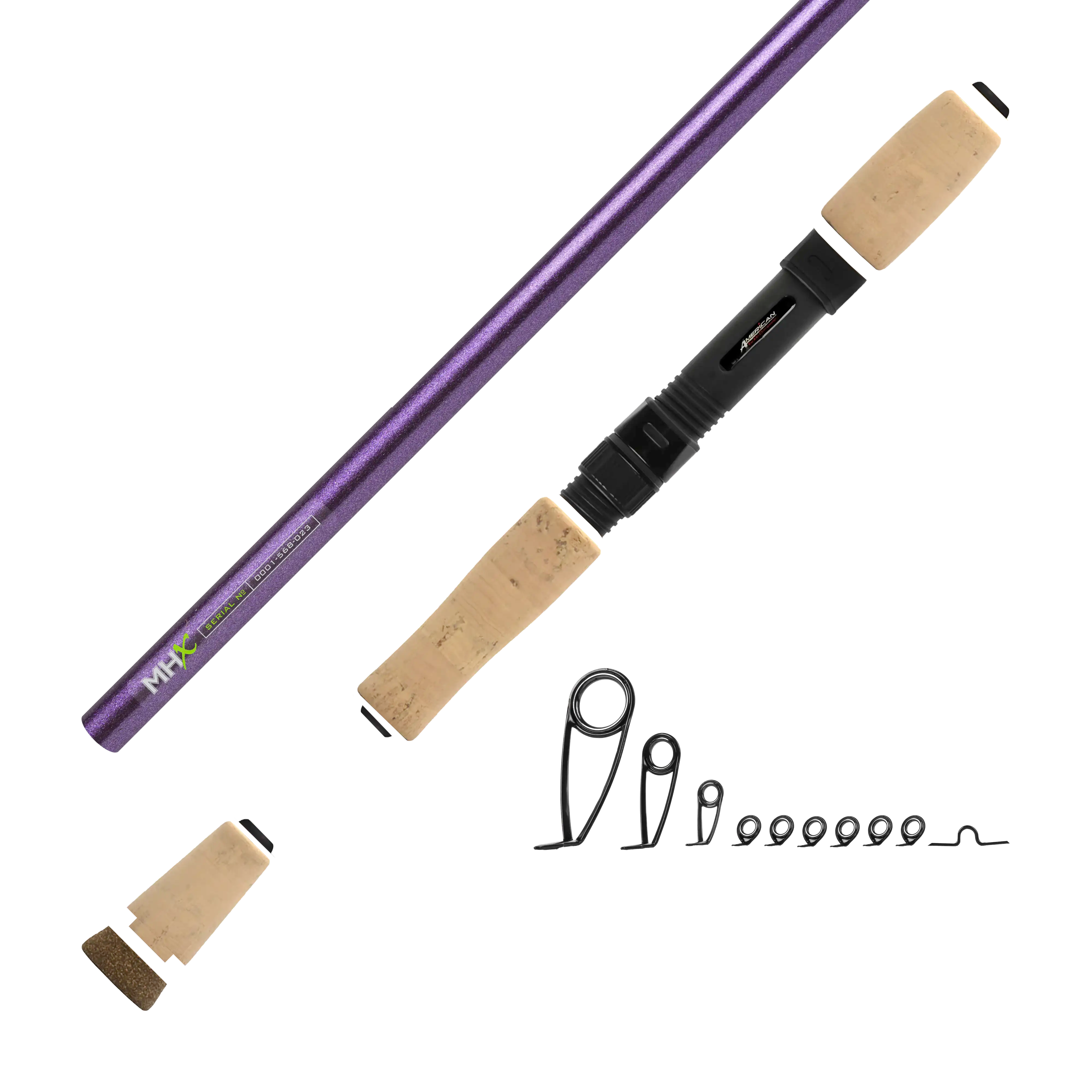 6'6" Med-Light MHX Spinning Rod Kit