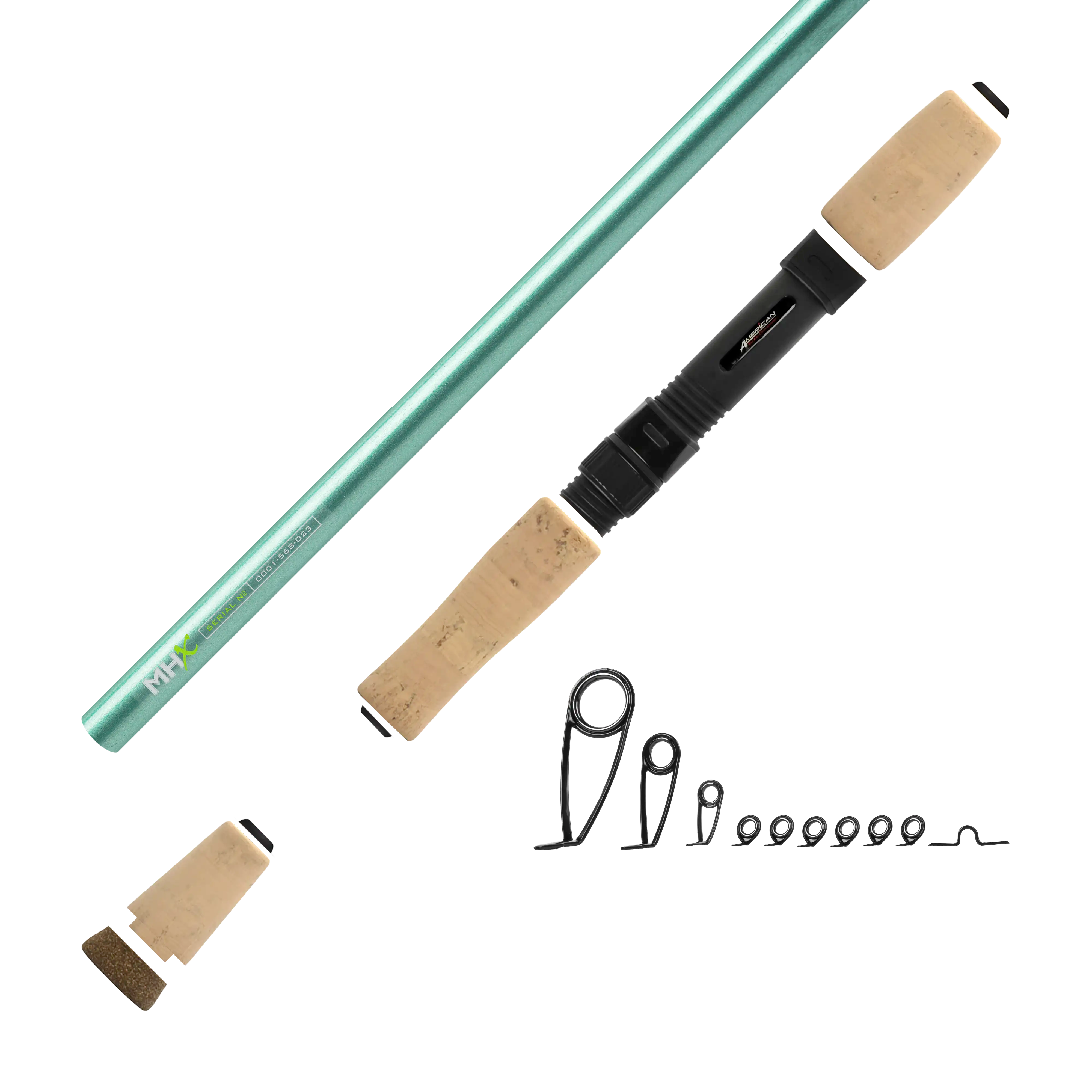 6'6" Med-Light MHX Spinning Rod Kit