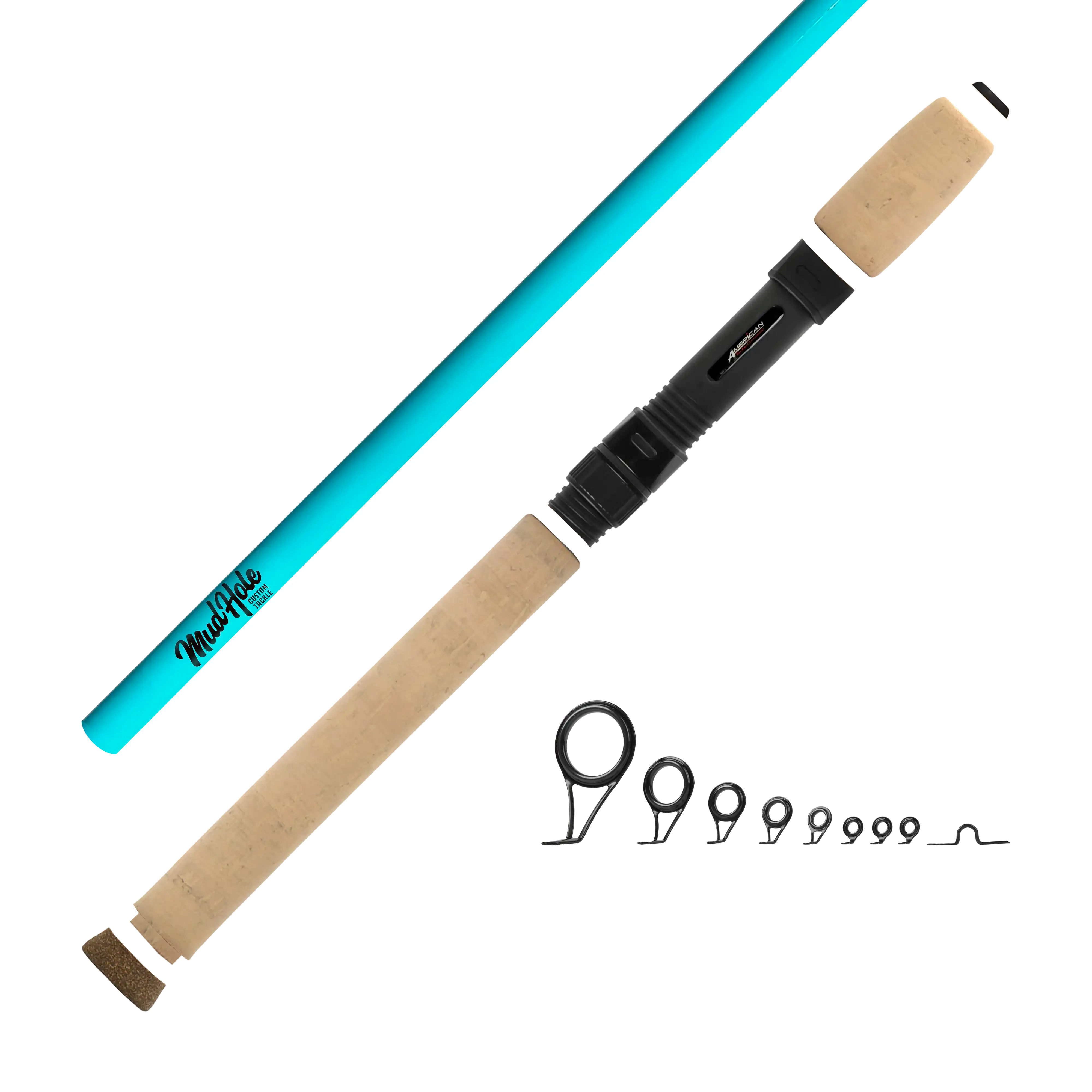 Mud Hole 6'0" Ultralight 2-Piece Color Spinning Rod Kits