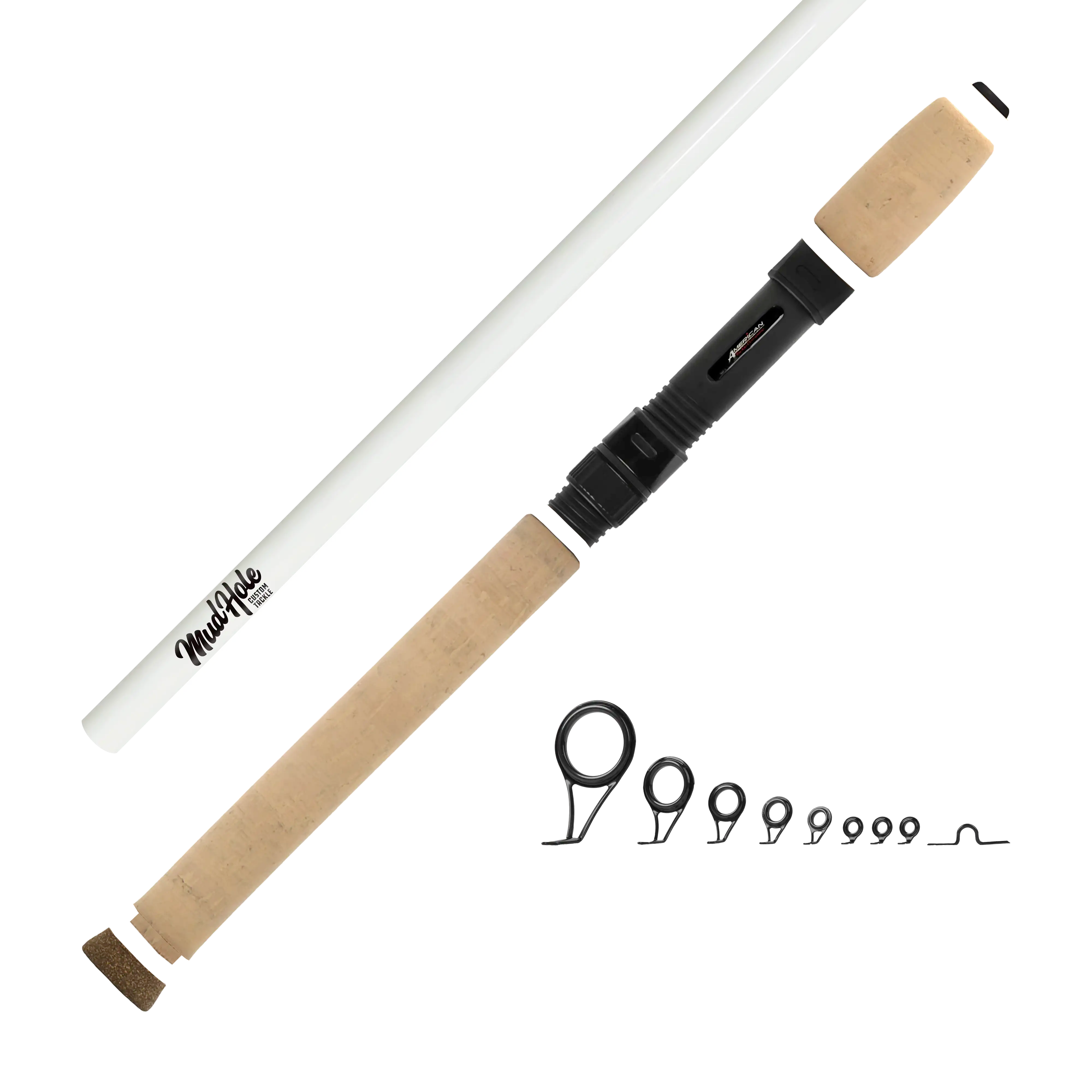 Mud Hole 6'6" Ultralight 2-Piece Color Spinning Rod Kits