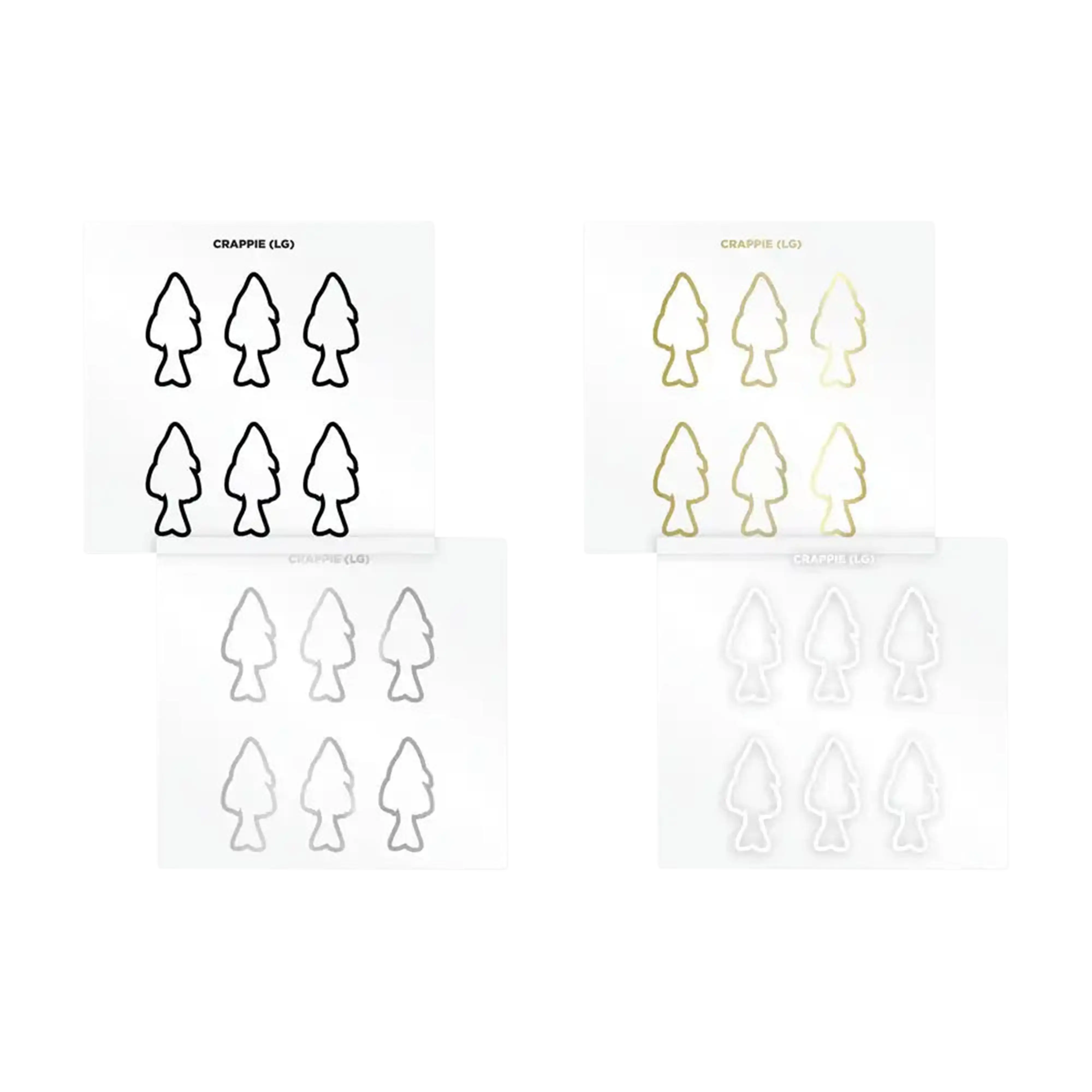 Mud Hole Crappie Silhouette Rod Decals - Peel & Stick