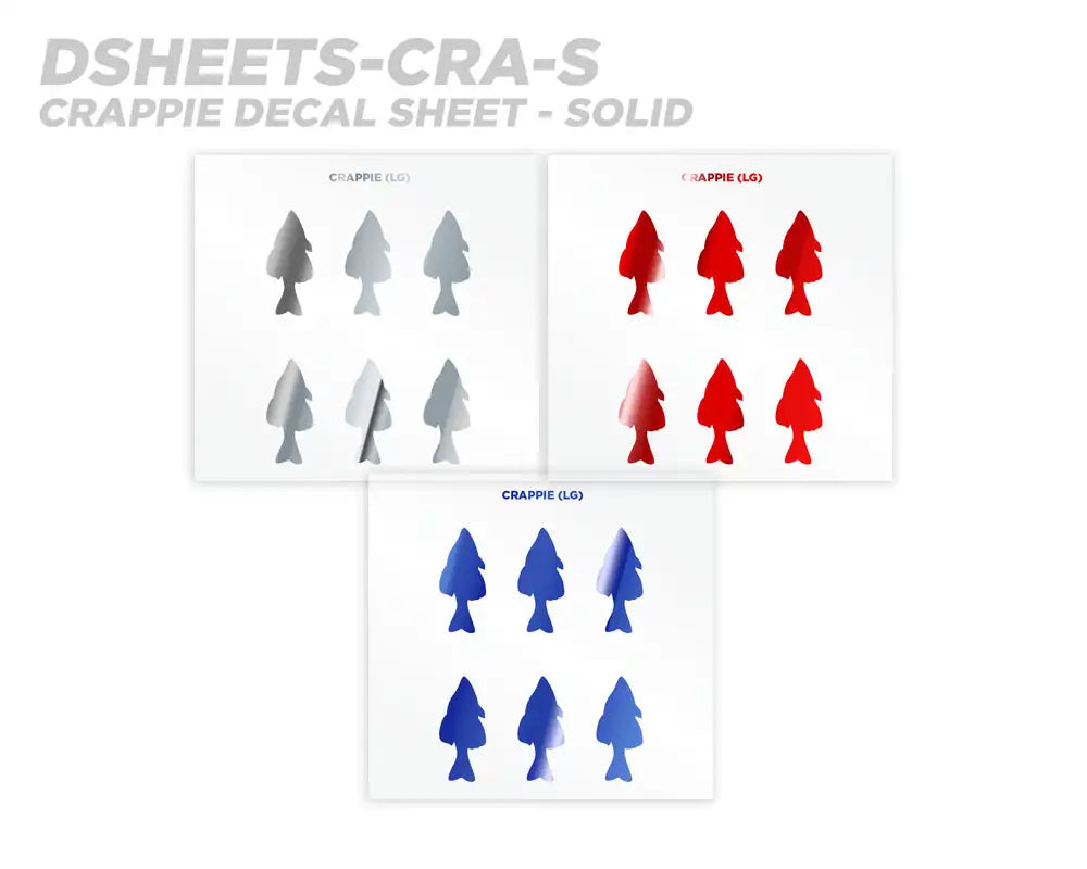 Mud Hole Crappie Silhouette Rod Decals - Peel & Stick