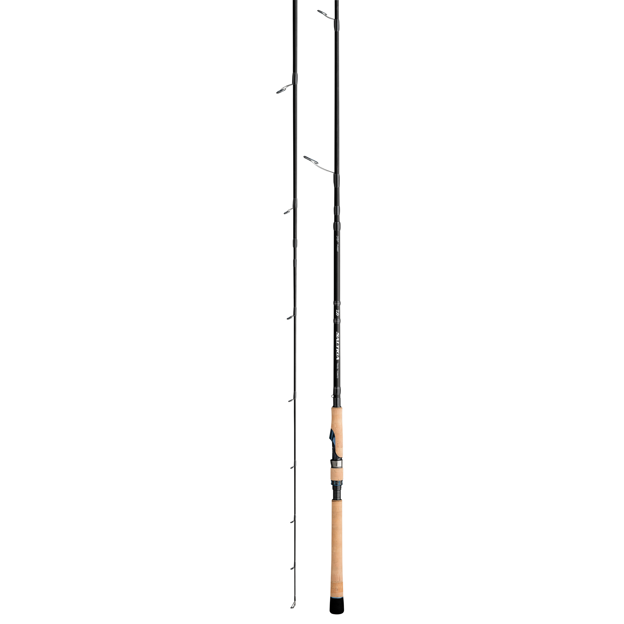 coiled travel fish pole Daiwa SATRIN703MLFS Saltiga Inshore Travel Spinning Rod