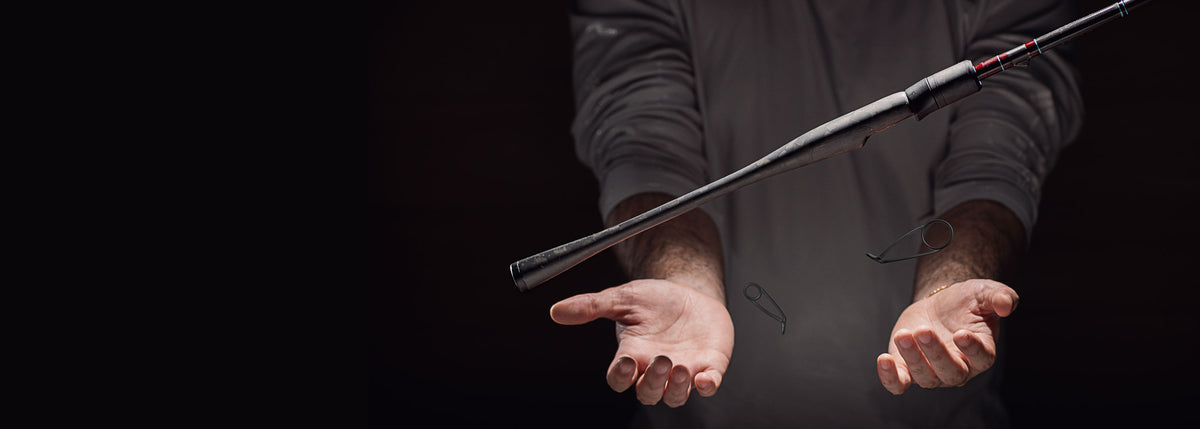 person with ultra light rod building components hovering above hands