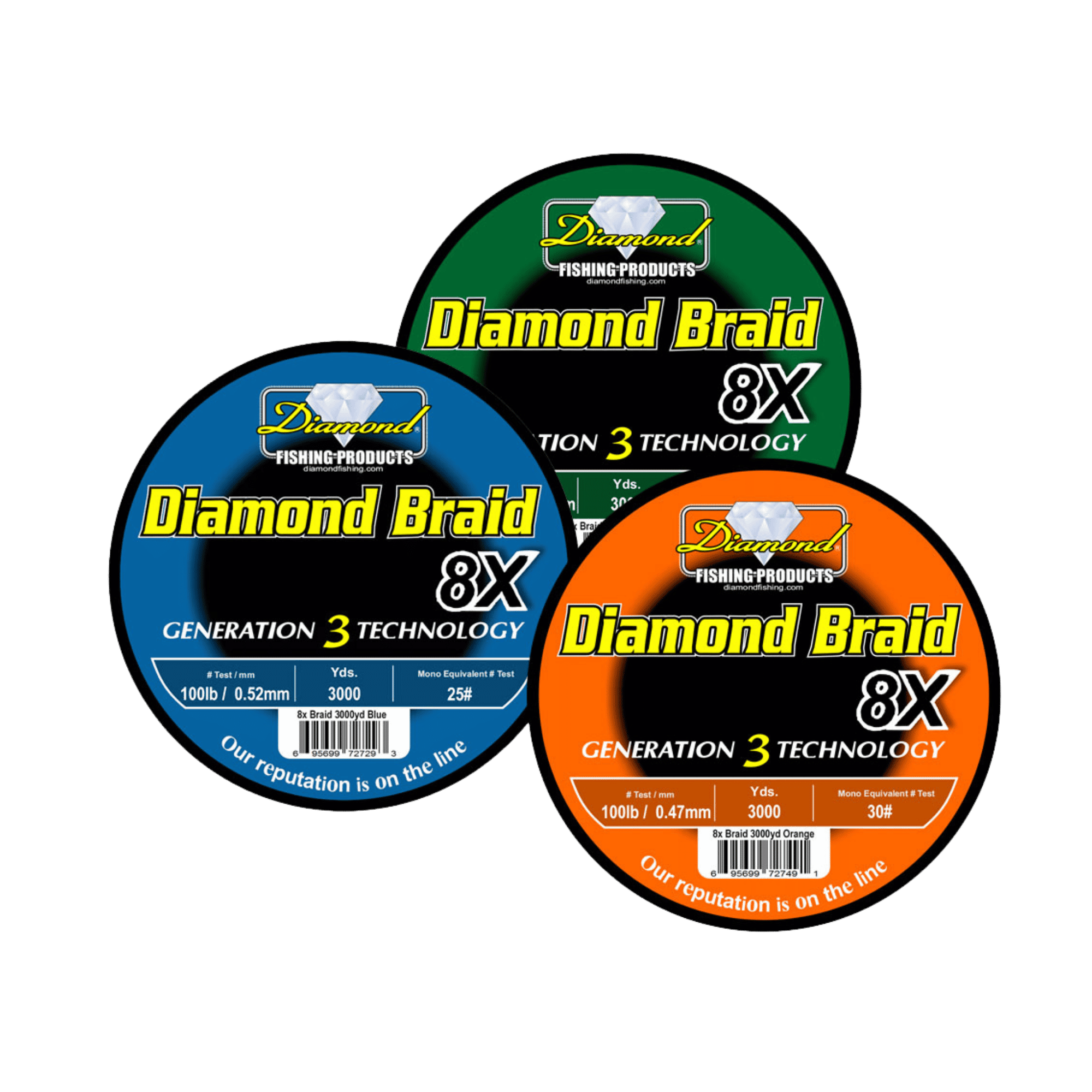 Diamond Gen 3 - 8X Solid Core Braid