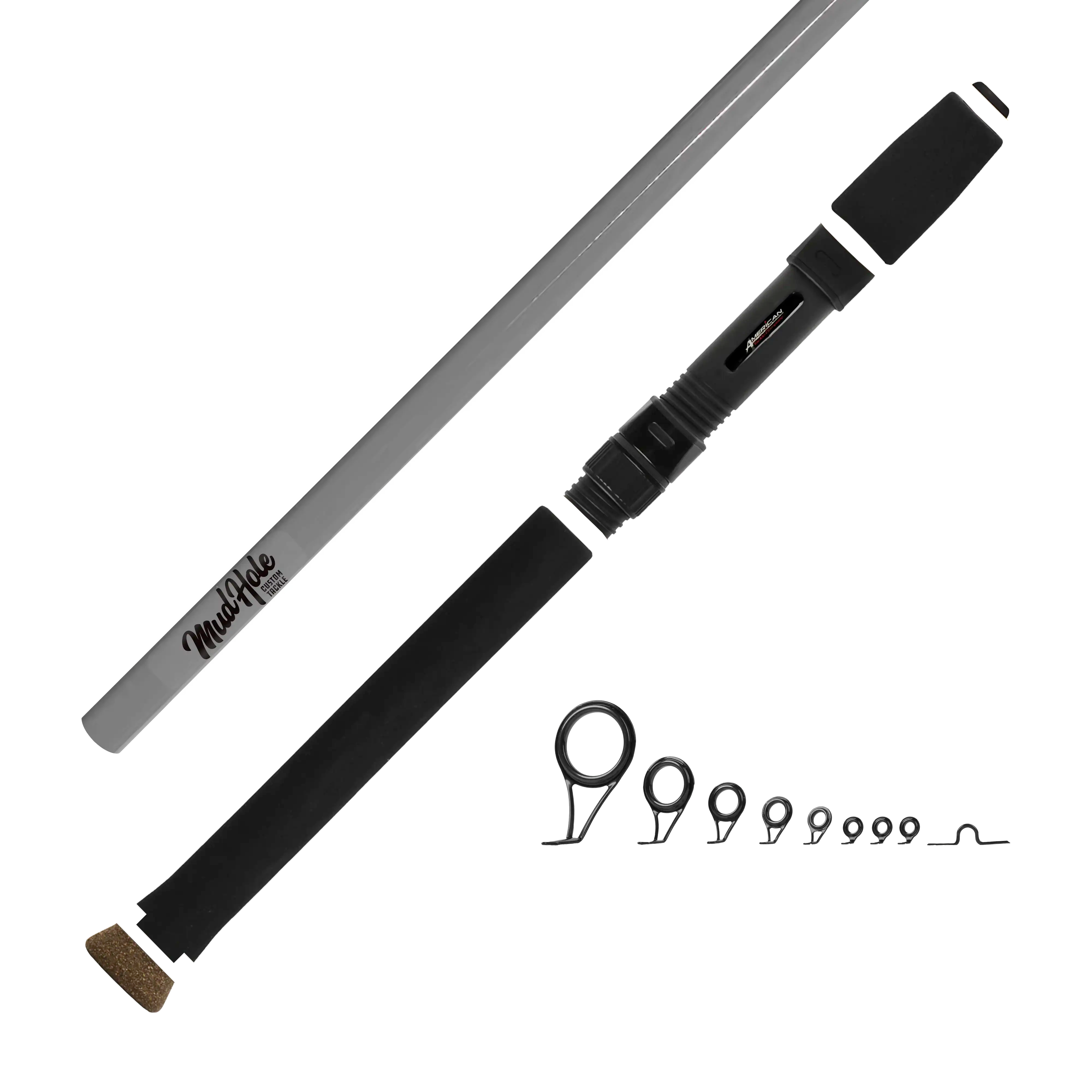 Mud Hole 6'0" Ultralight 2-Piece Color Spinning Rod Kits