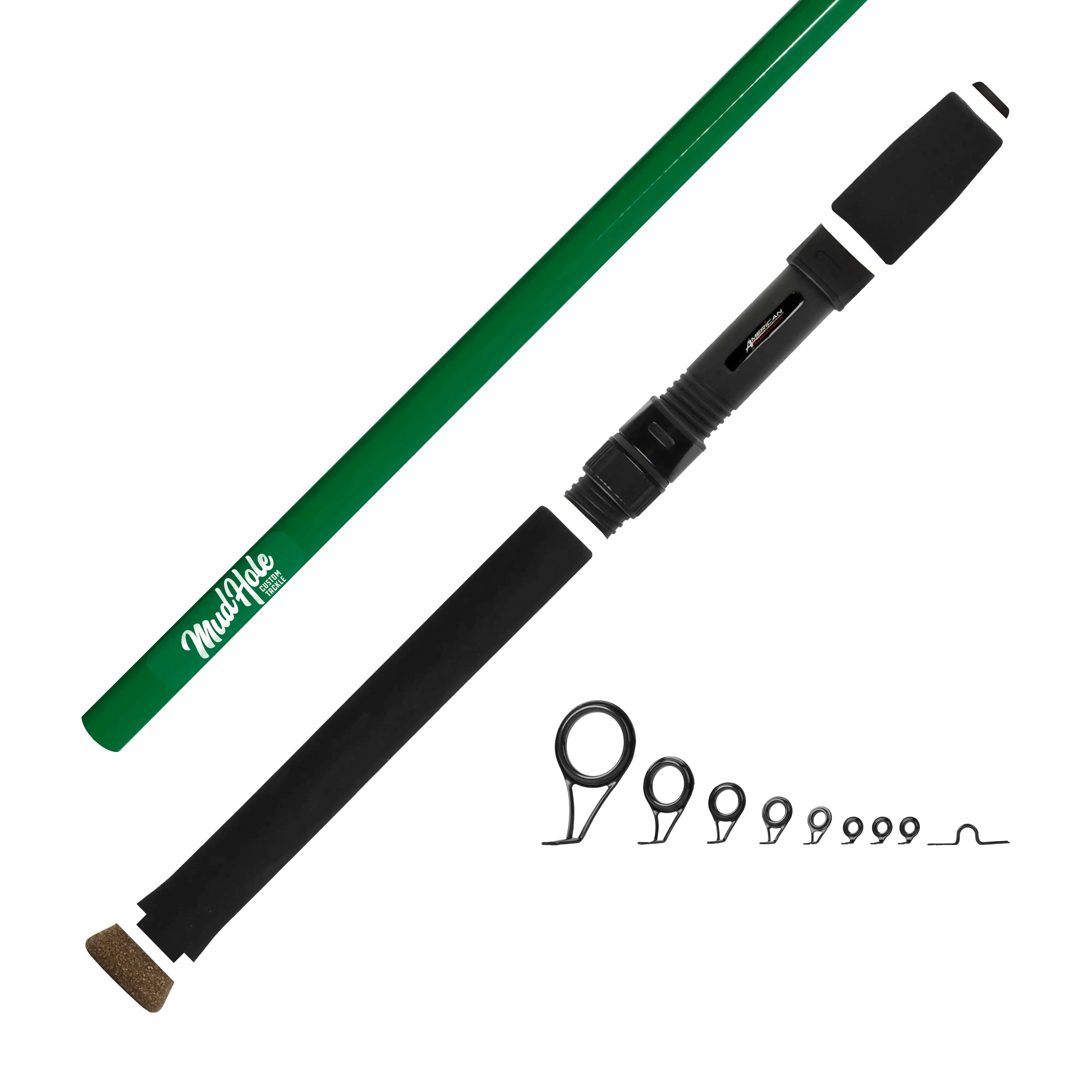 Mud Hole 6'0" Ultralight 2-Piece Color Spinning Rod Kits