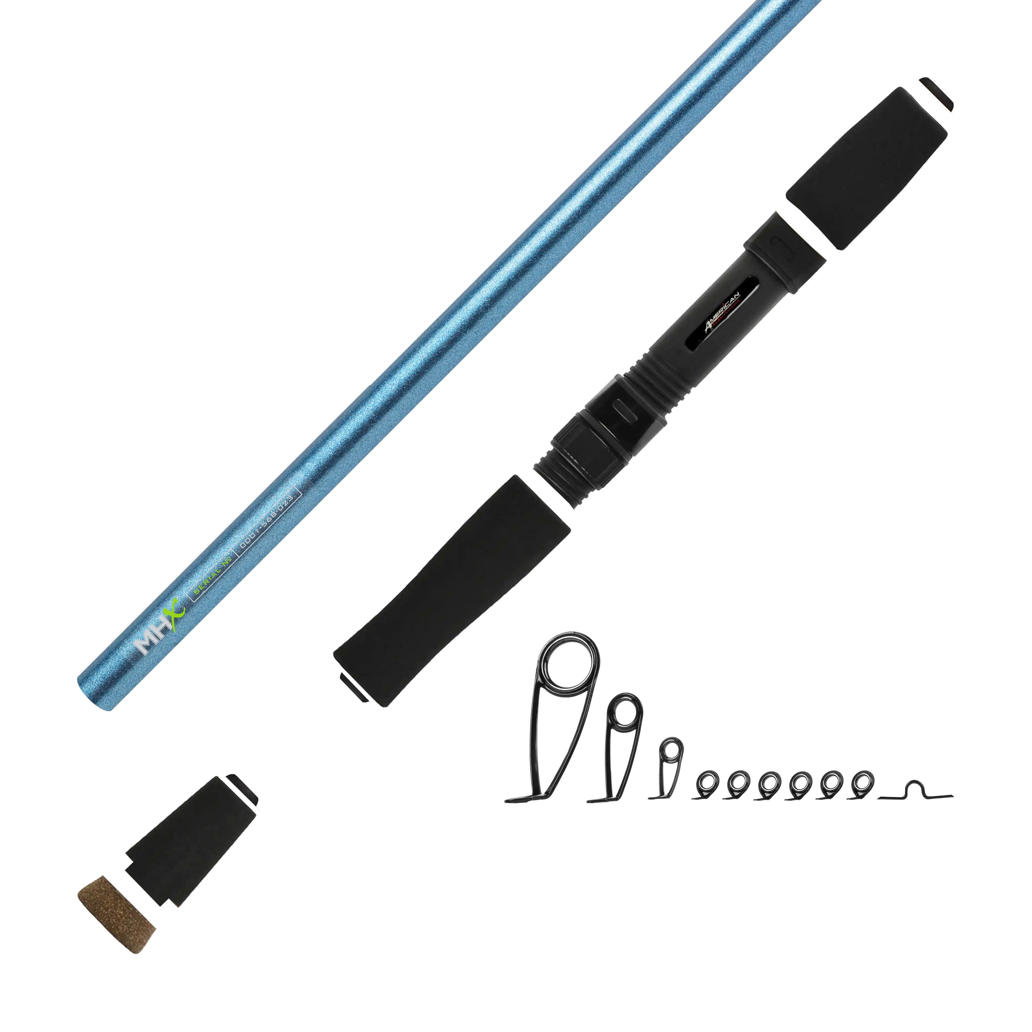 6'6" Med-Light MHX Spinning Rod Kit