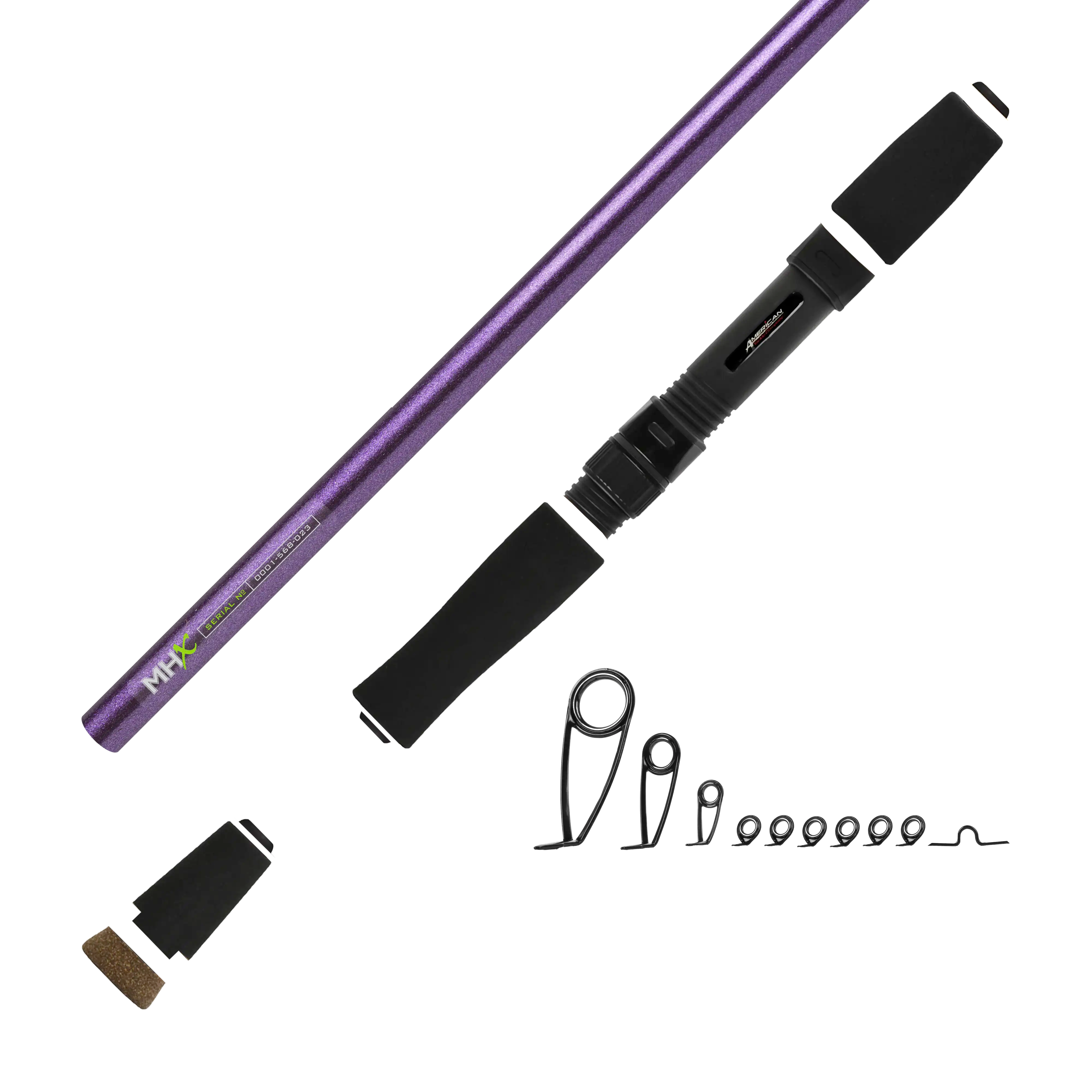 6'6" Med-Light MHX Spinning Rod Kit