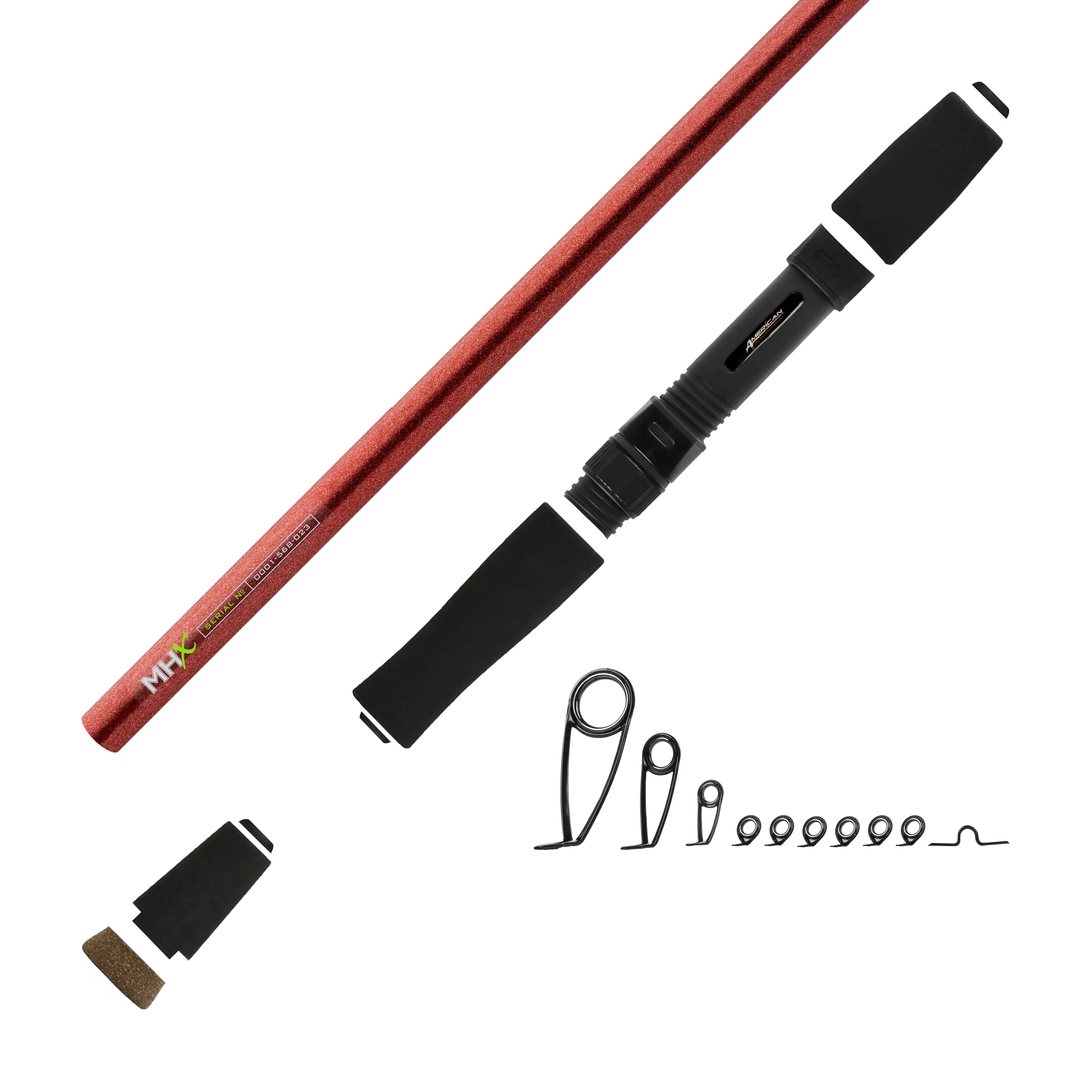 6'6" Med-Light MHX Spinning Rod Kit