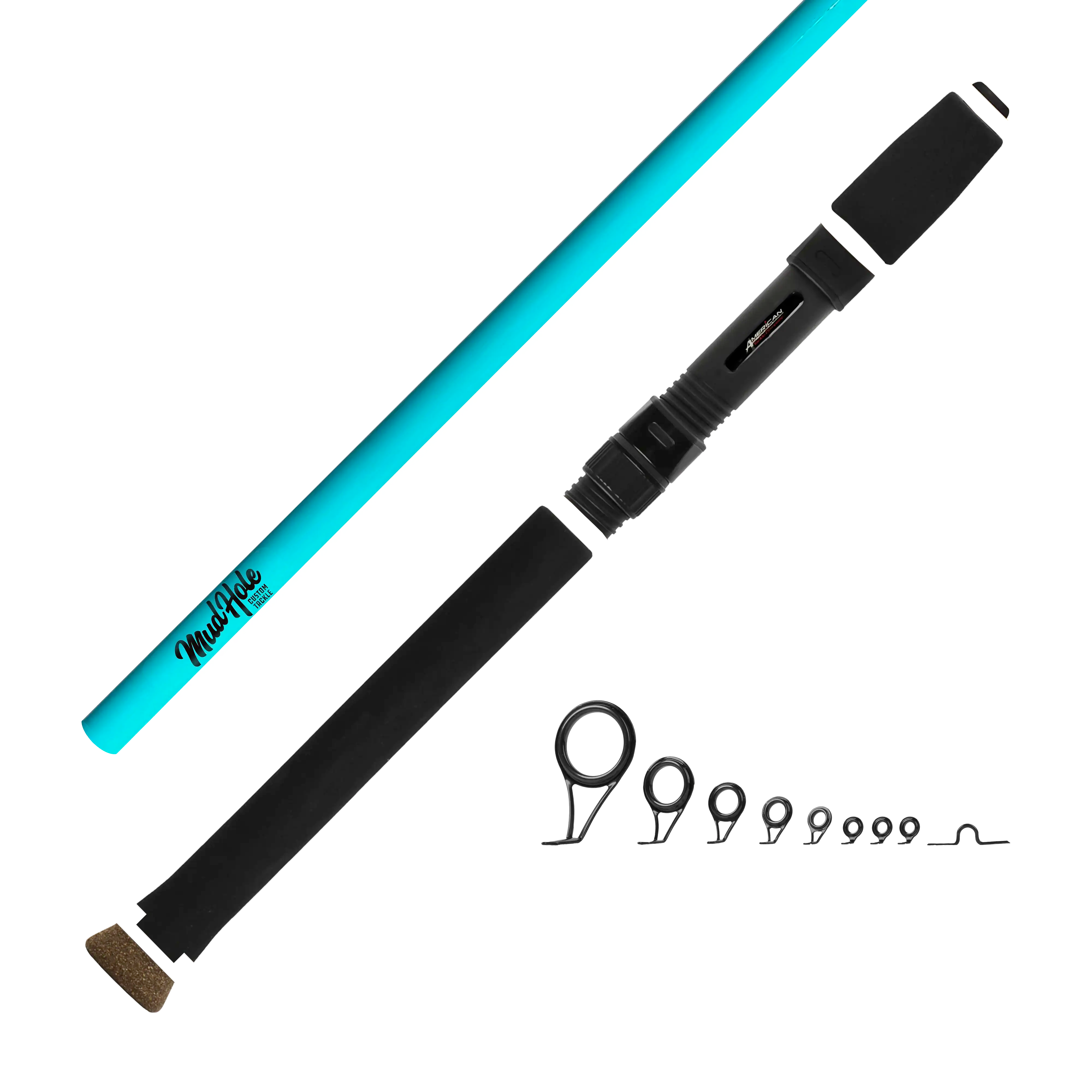 Mud Hole 6'0" Ultralight 2-Piece Color Spinning Rod Kits