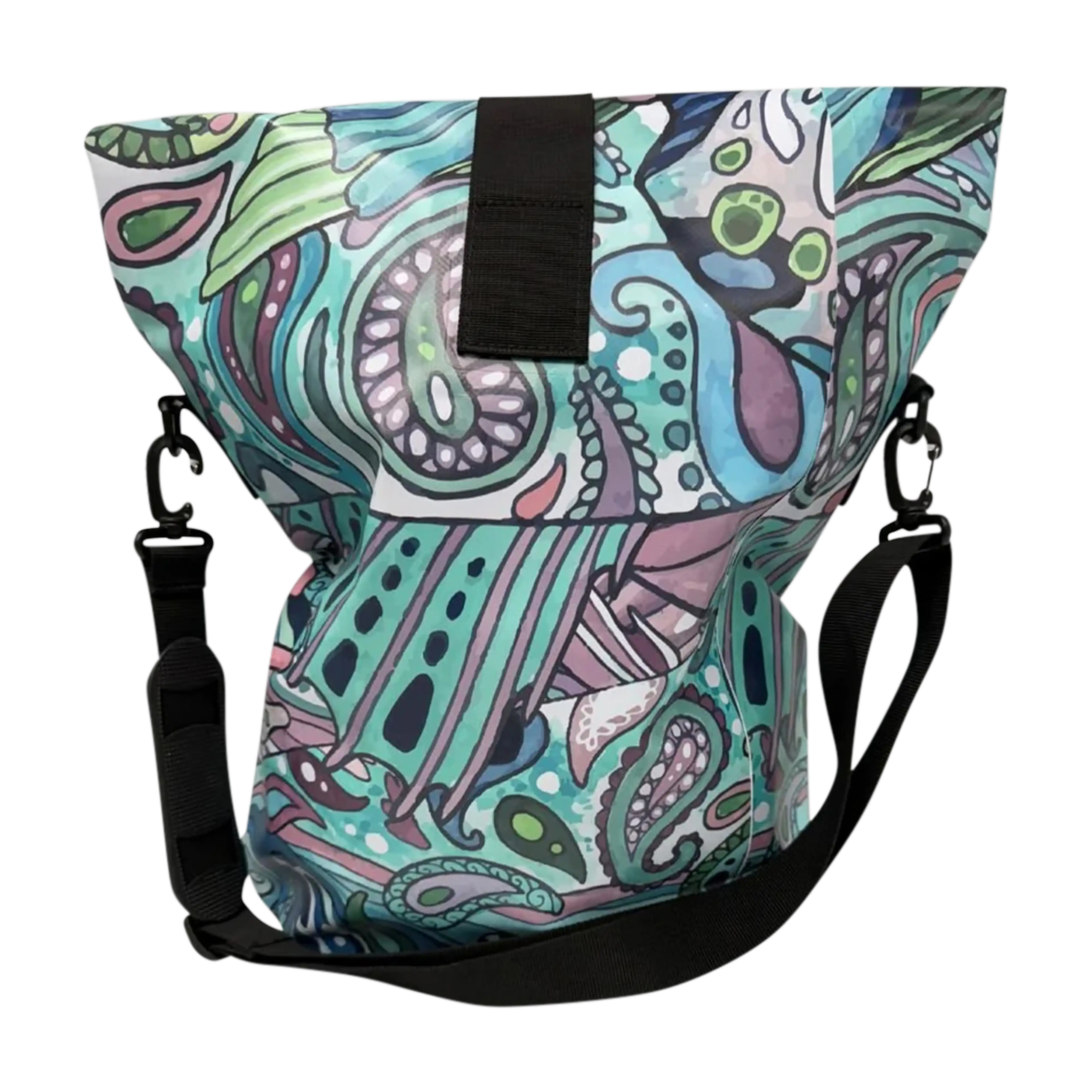 FISHE Radiant Redfish dry bag roll tote back