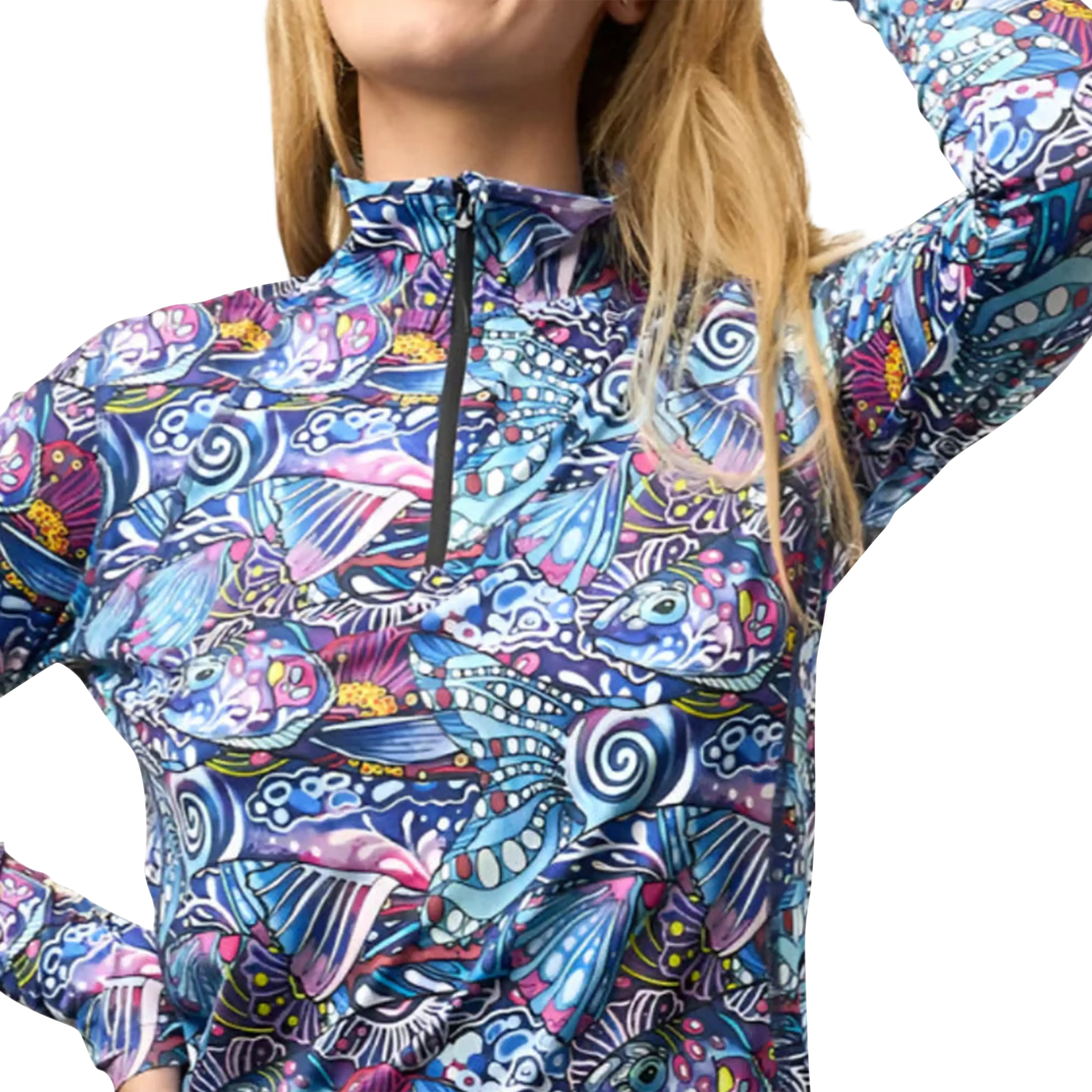 Fishe Women's 1/4 Zip Sunshirt