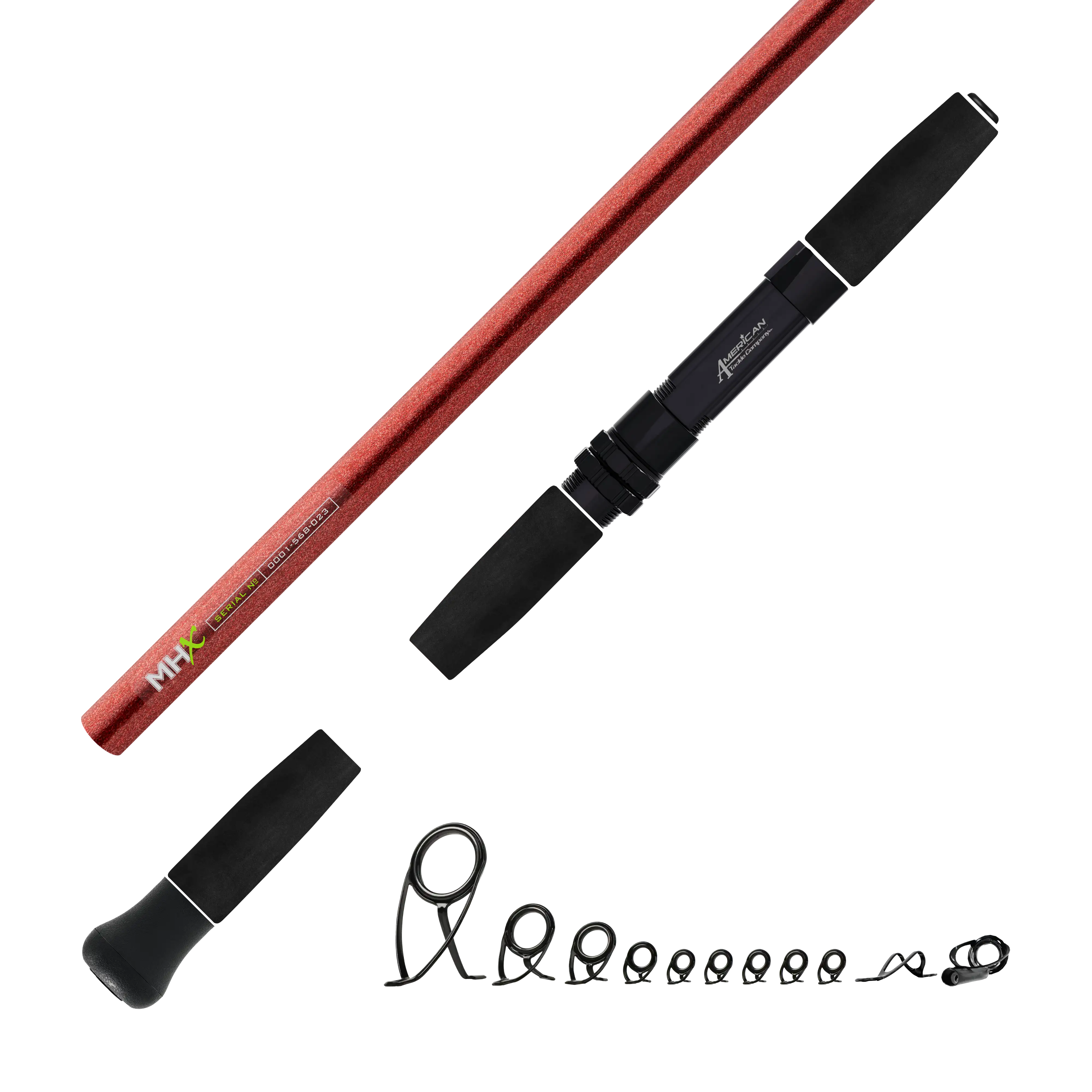 Heavy Inshore Saltwater Spinning Kits - Metallic Red