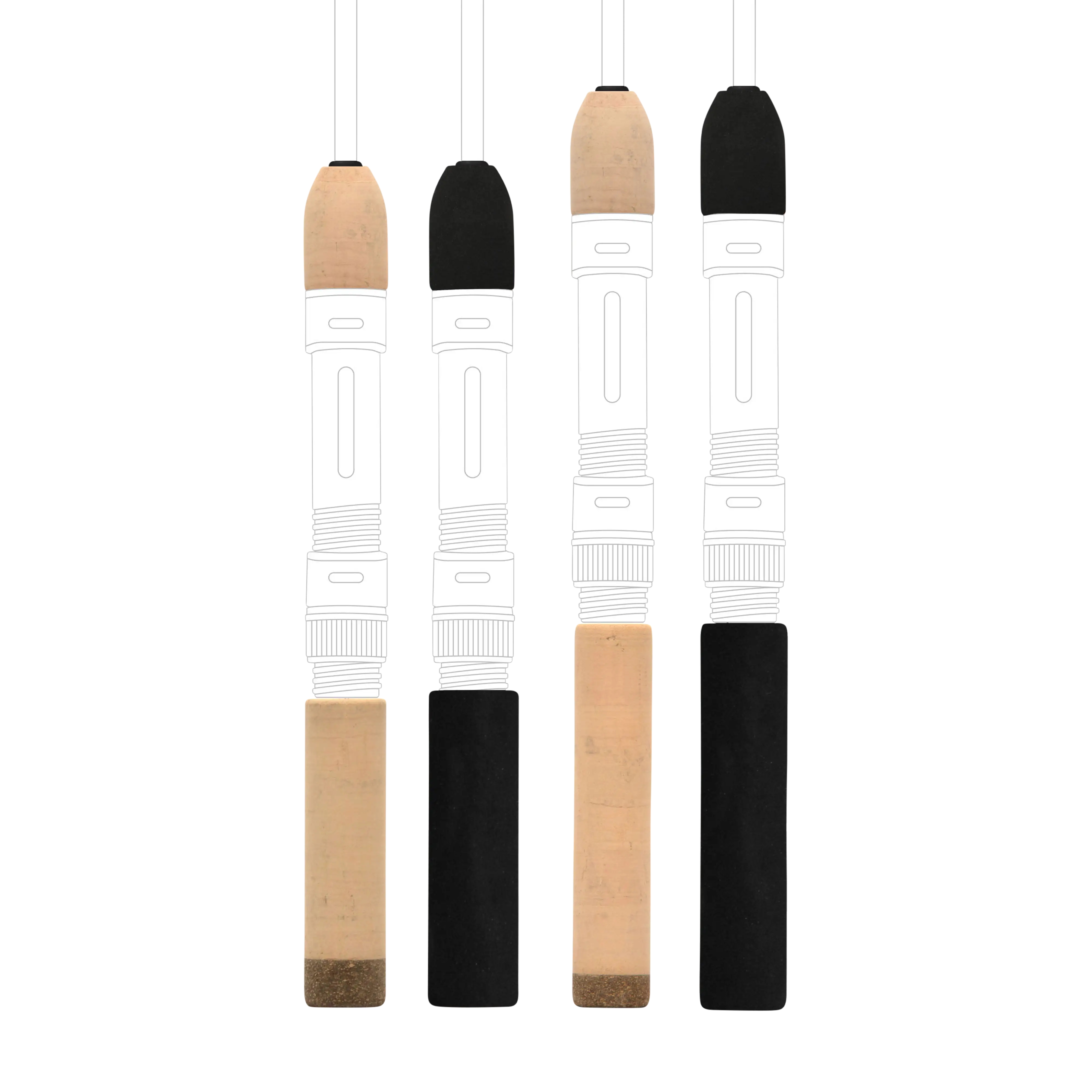 American Tackle One-Piece Rear Grip Kits for Ice Rods