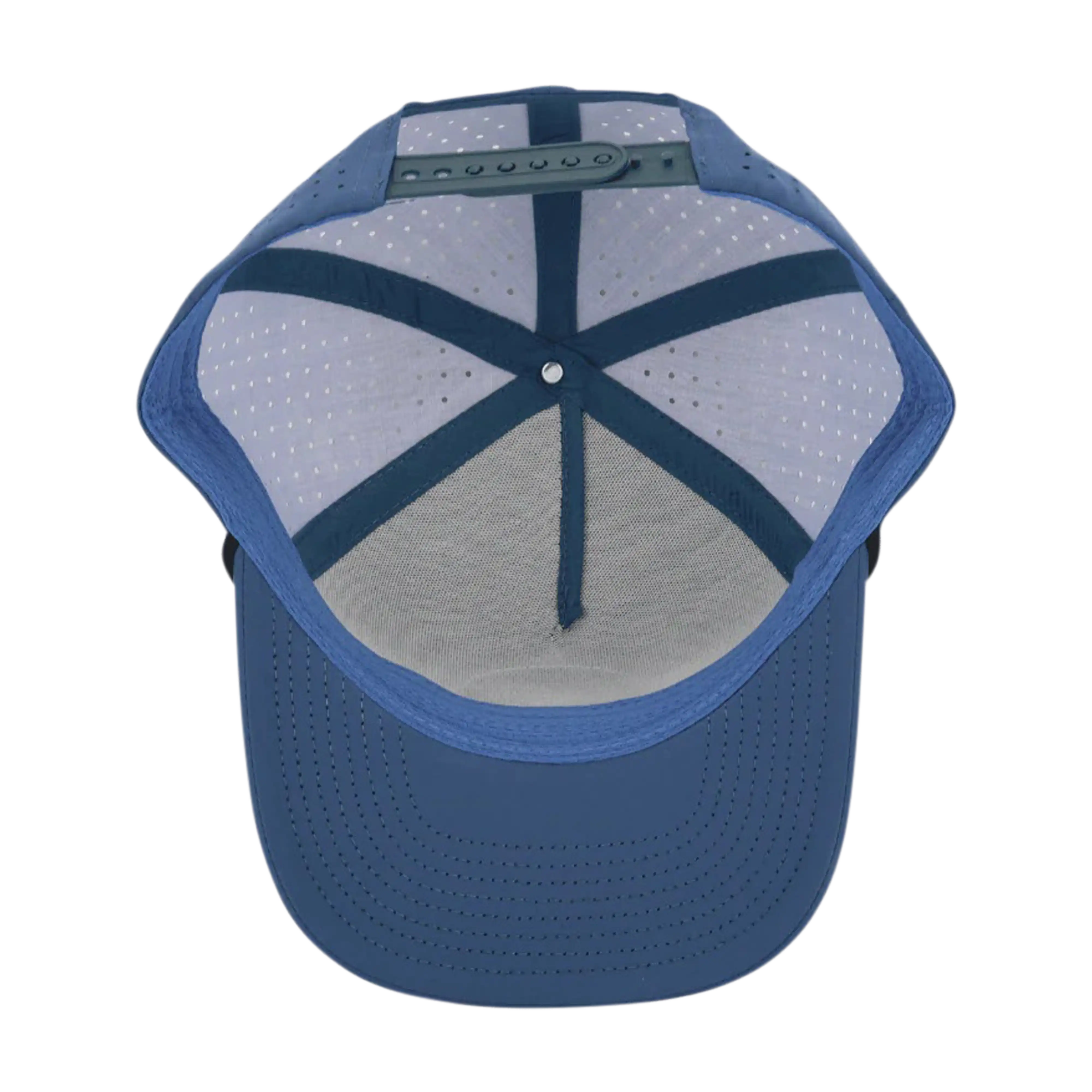 JYG Profishing Navy Leather Patch 5-Panel Hat