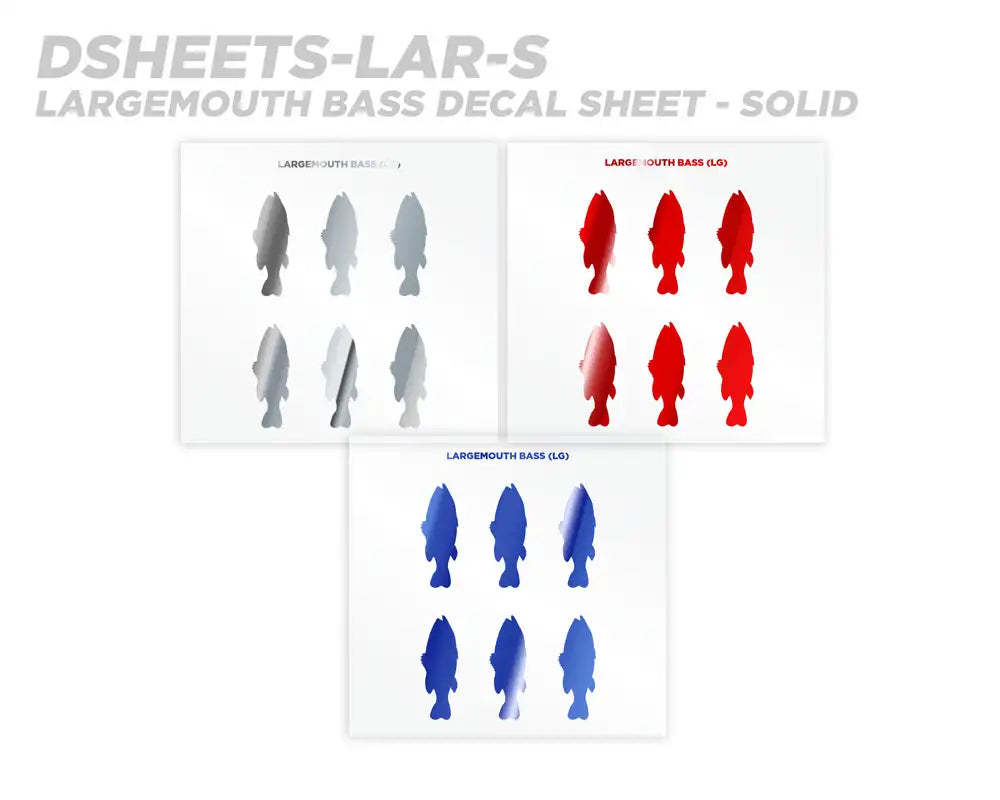 Mud Hole Largemouth Bass Silhouette Rod Decals - Peel & Stick