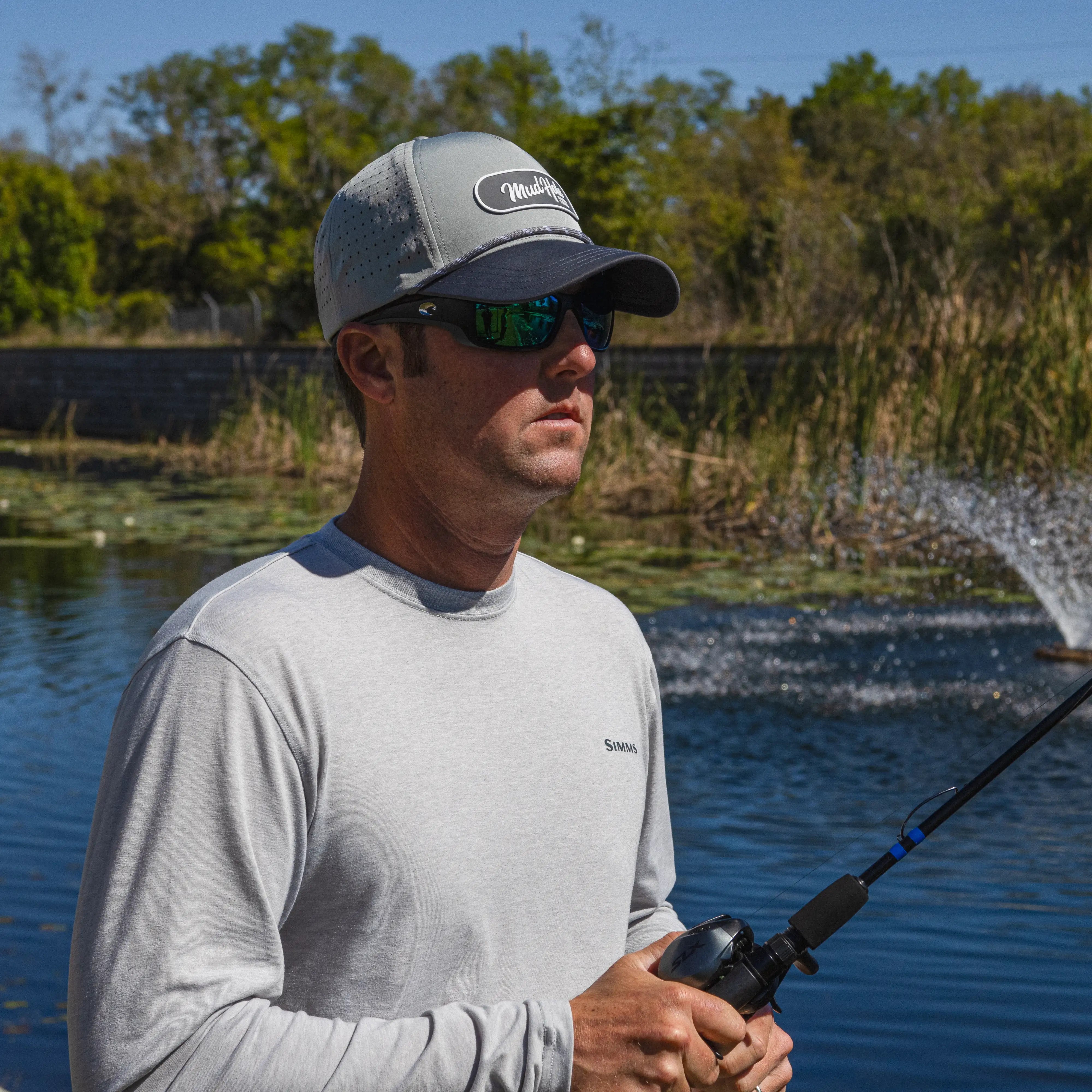 Mud Hole Perforated Trucker Hat - Script Logo