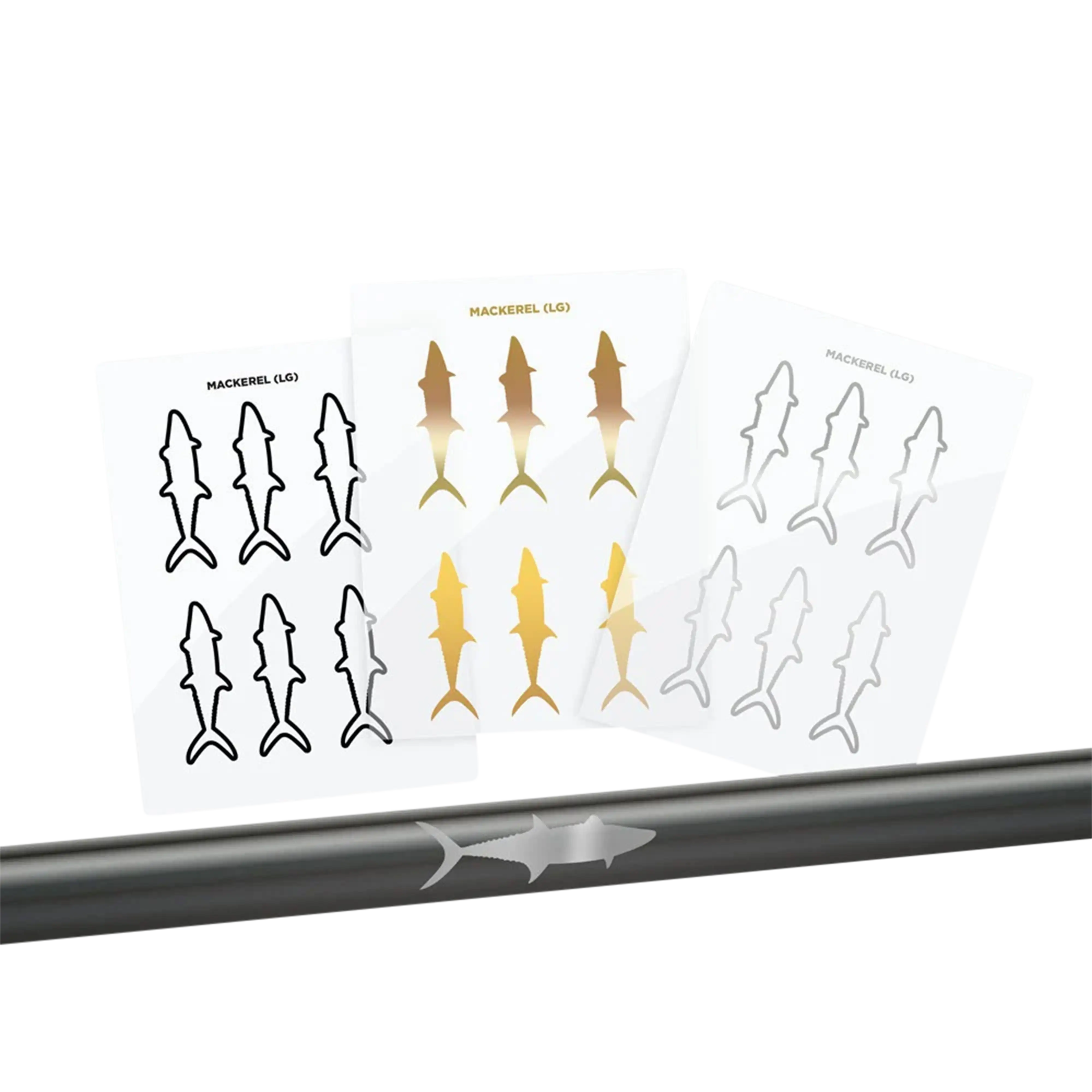 Mud Hole Mackerel Silhouette Rod Decals - Peel & Stick