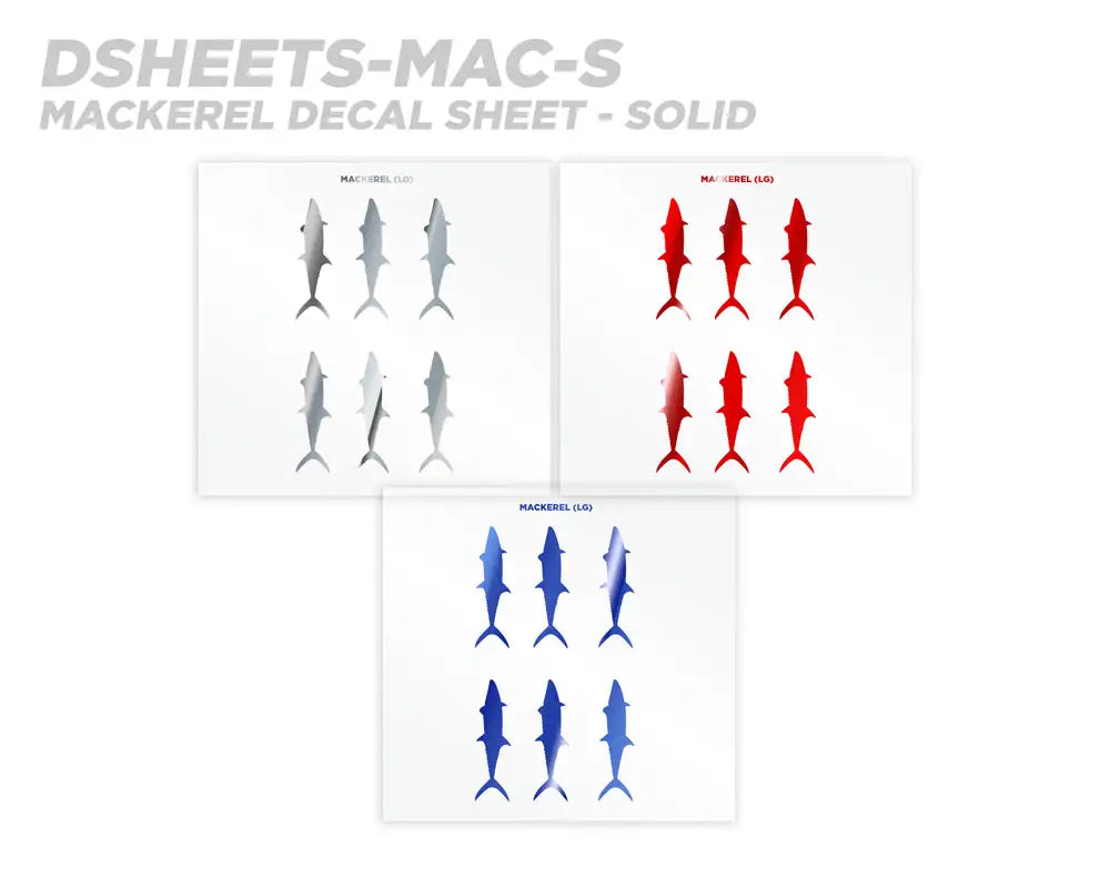 Mud Hole Mackerel Silhouette Rod Decals - Peel & Stick