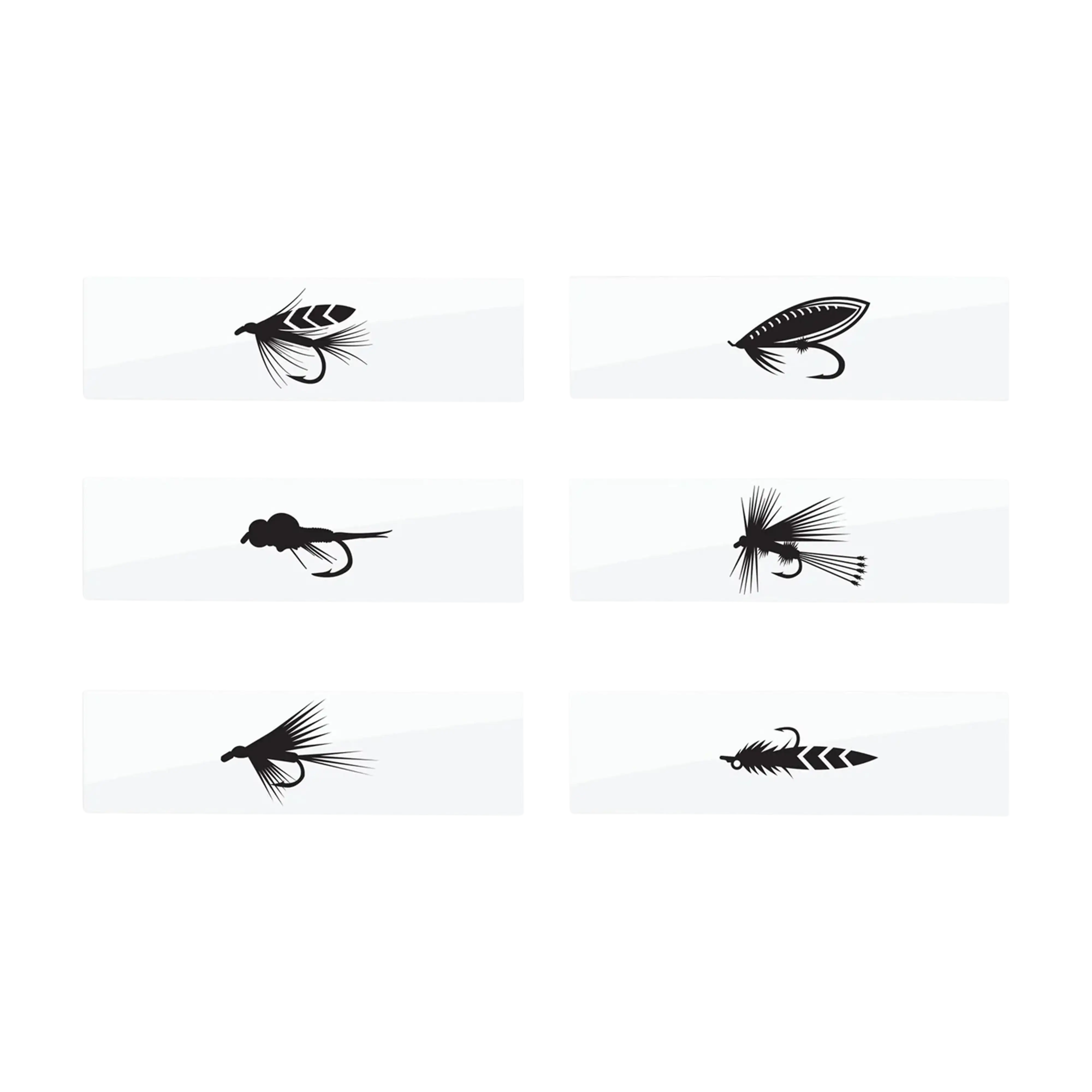 Mud Hole Monochrome Fly Pattern Rod Decals