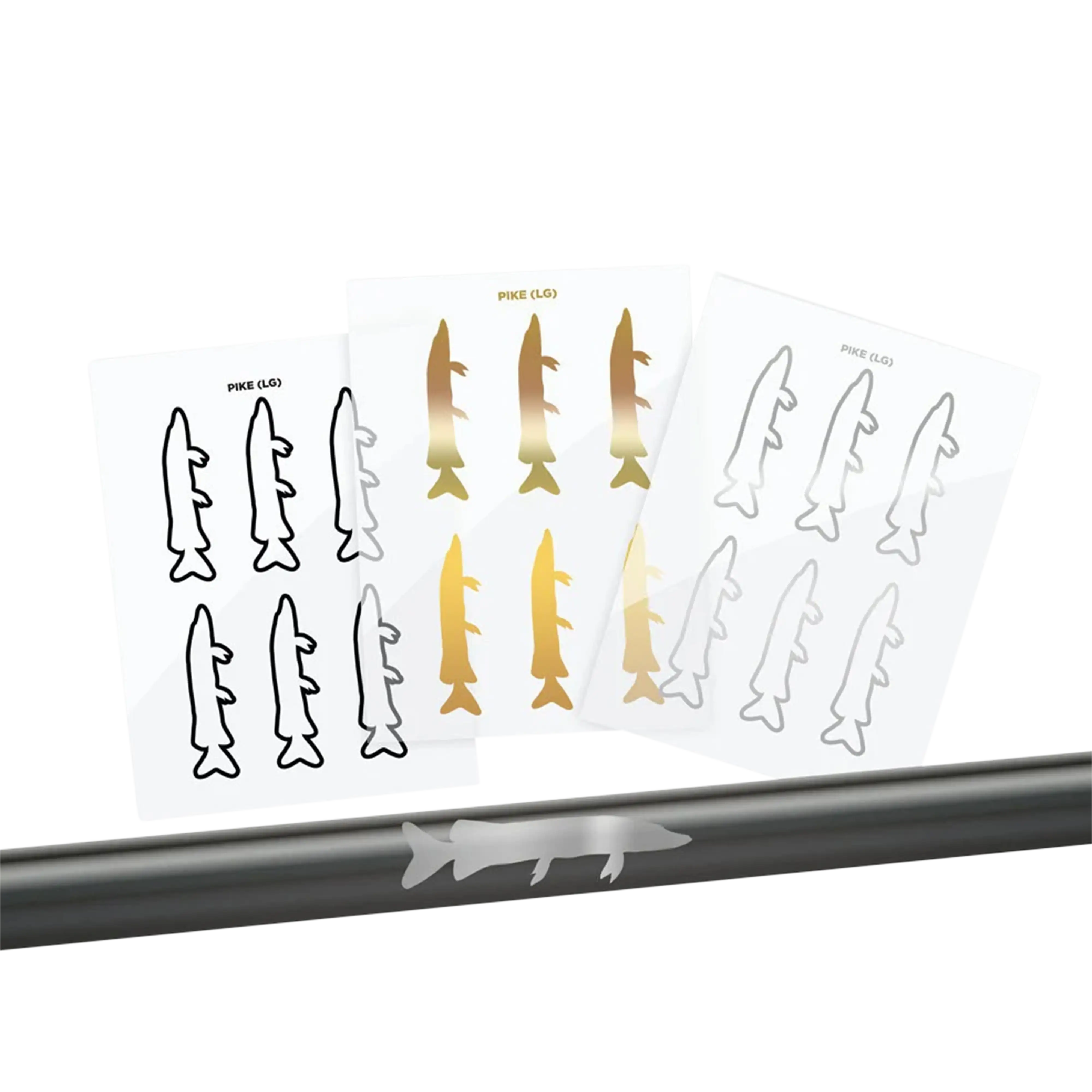 Mud Hole Pike Silhouette Rod Decals - Peel & Stick