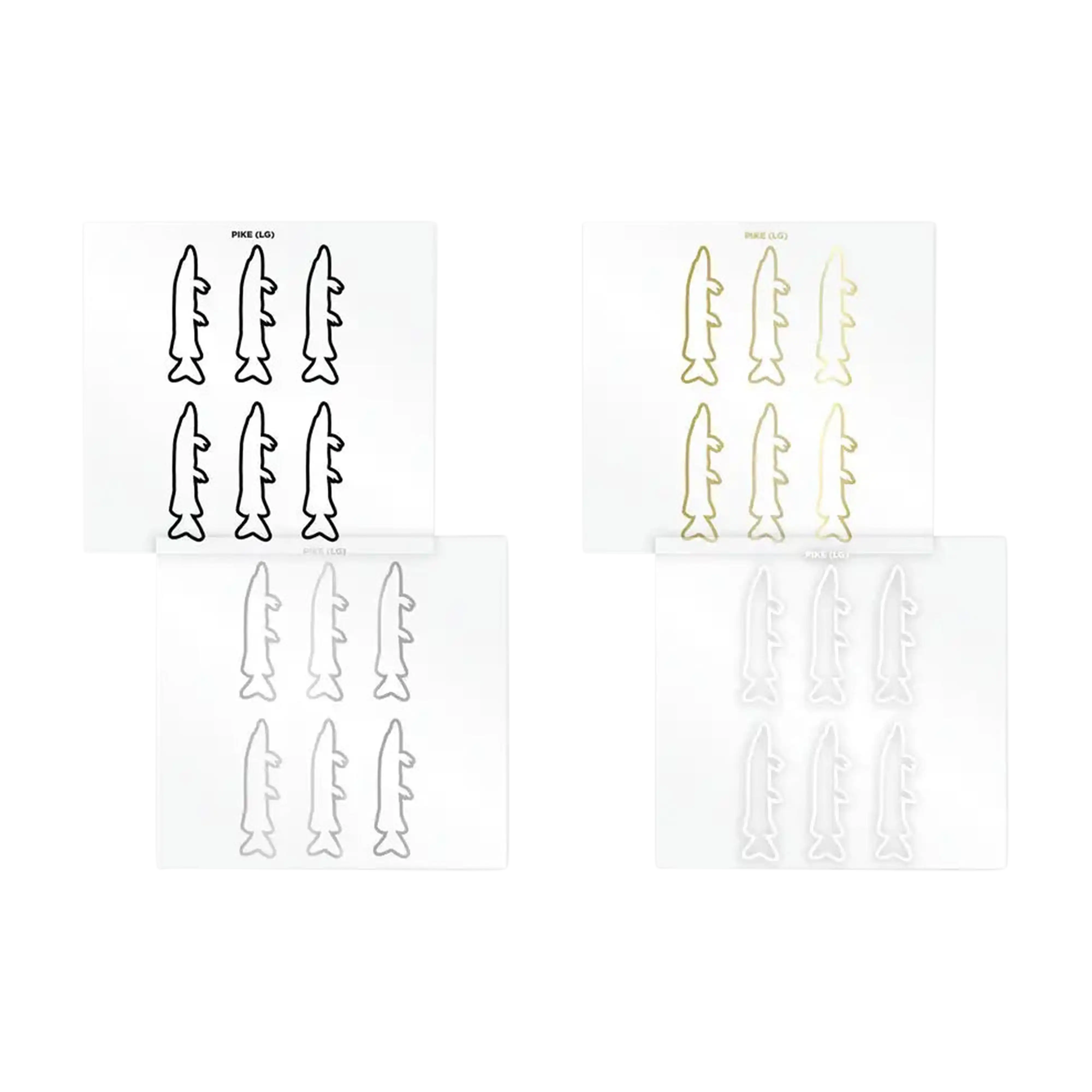 Mud Hole Pike Silhouette Rod Decals - Peel & Stick