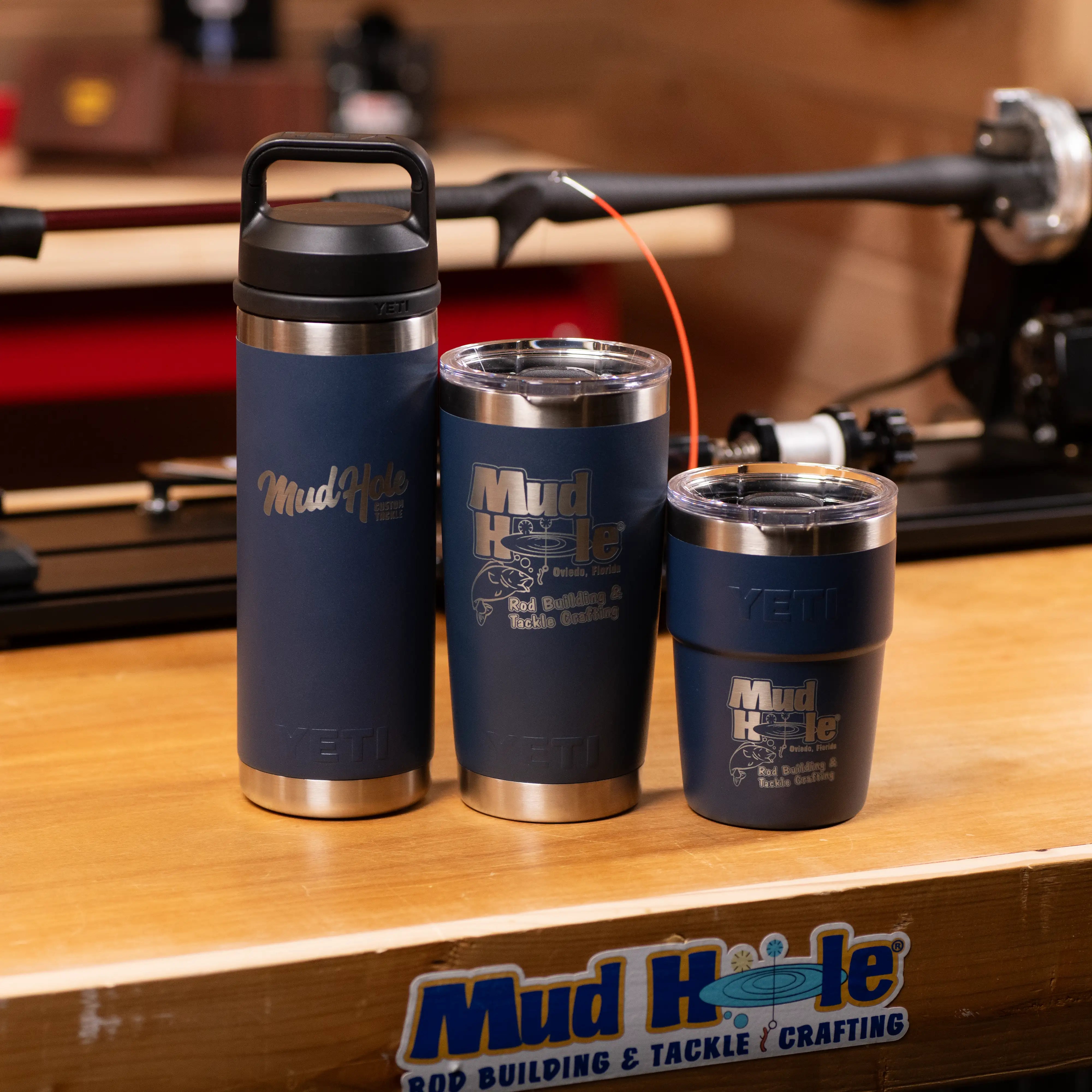 Mud Hole Script Logo Yeti Ramblers