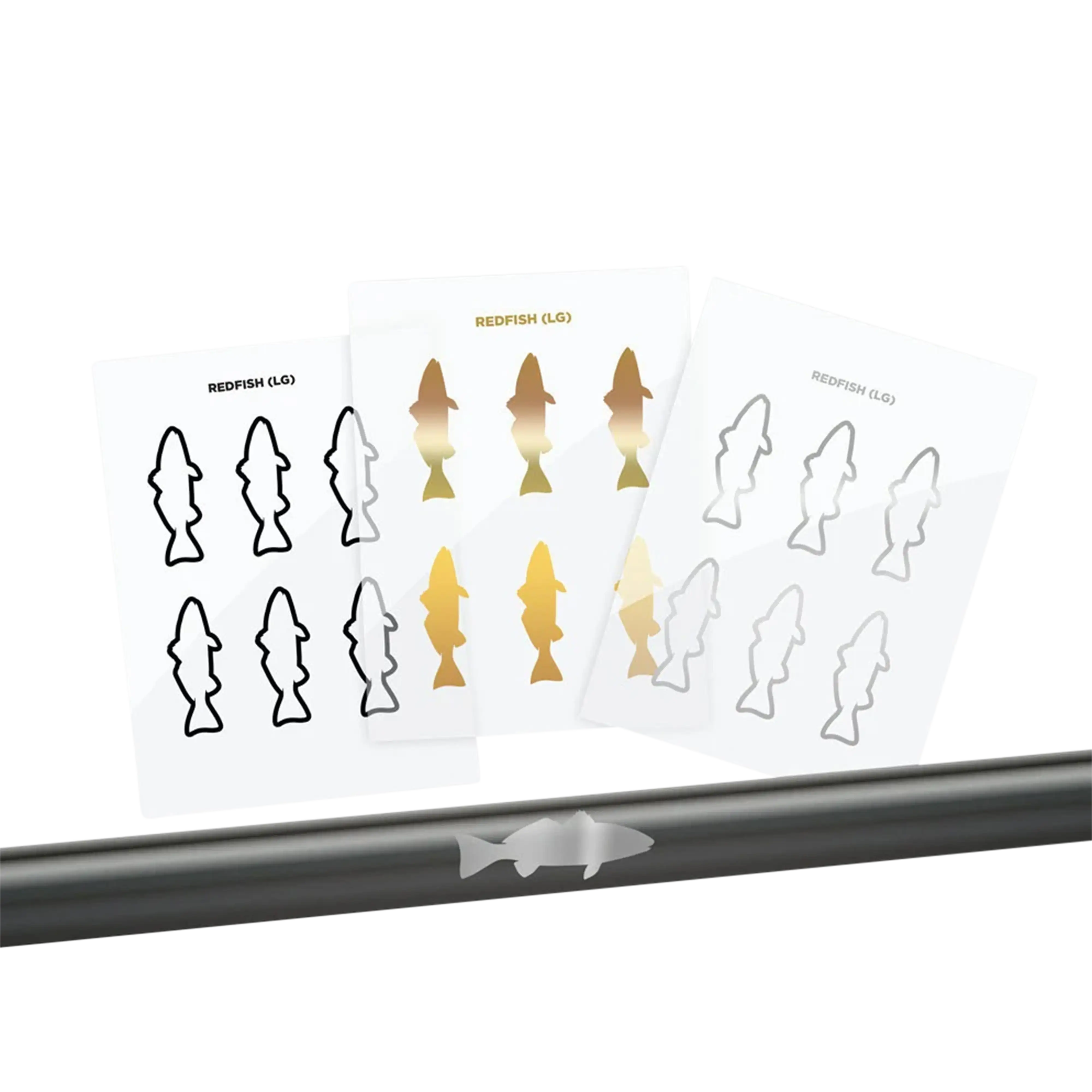 Mud Hole Redfish Silhouette Rod Decals - Peel & Stick